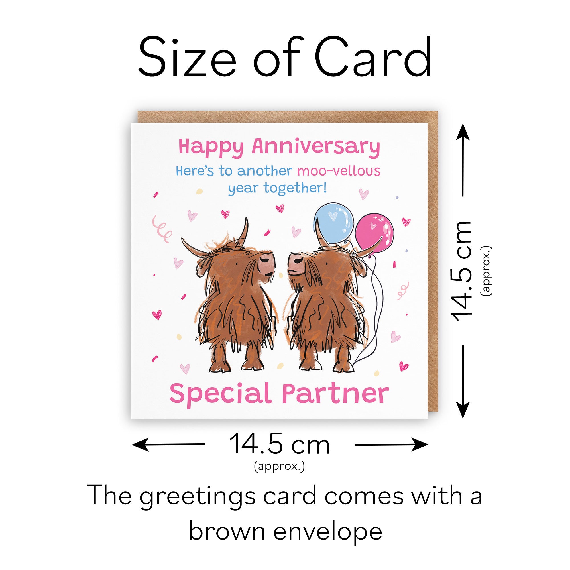 Partner Anniversary Card Highland Cows Animal Party - Default Title (RM00830)