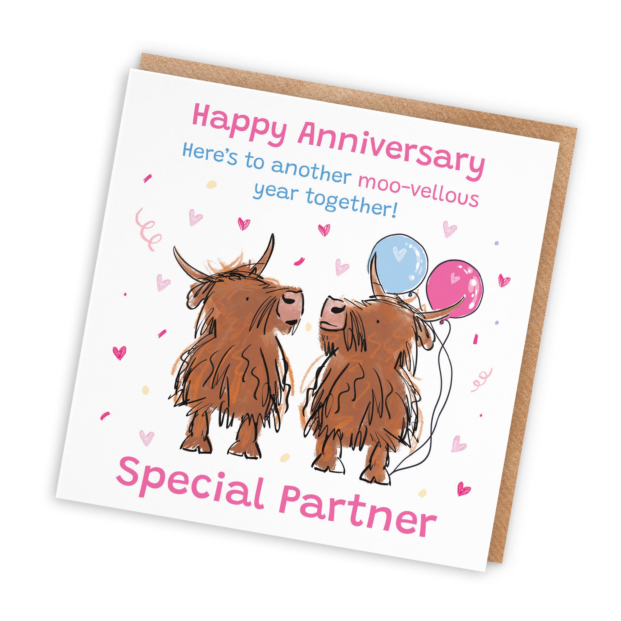 Partner Anniversary Card Highland Cows Animal Party - Default Title (RM00830)