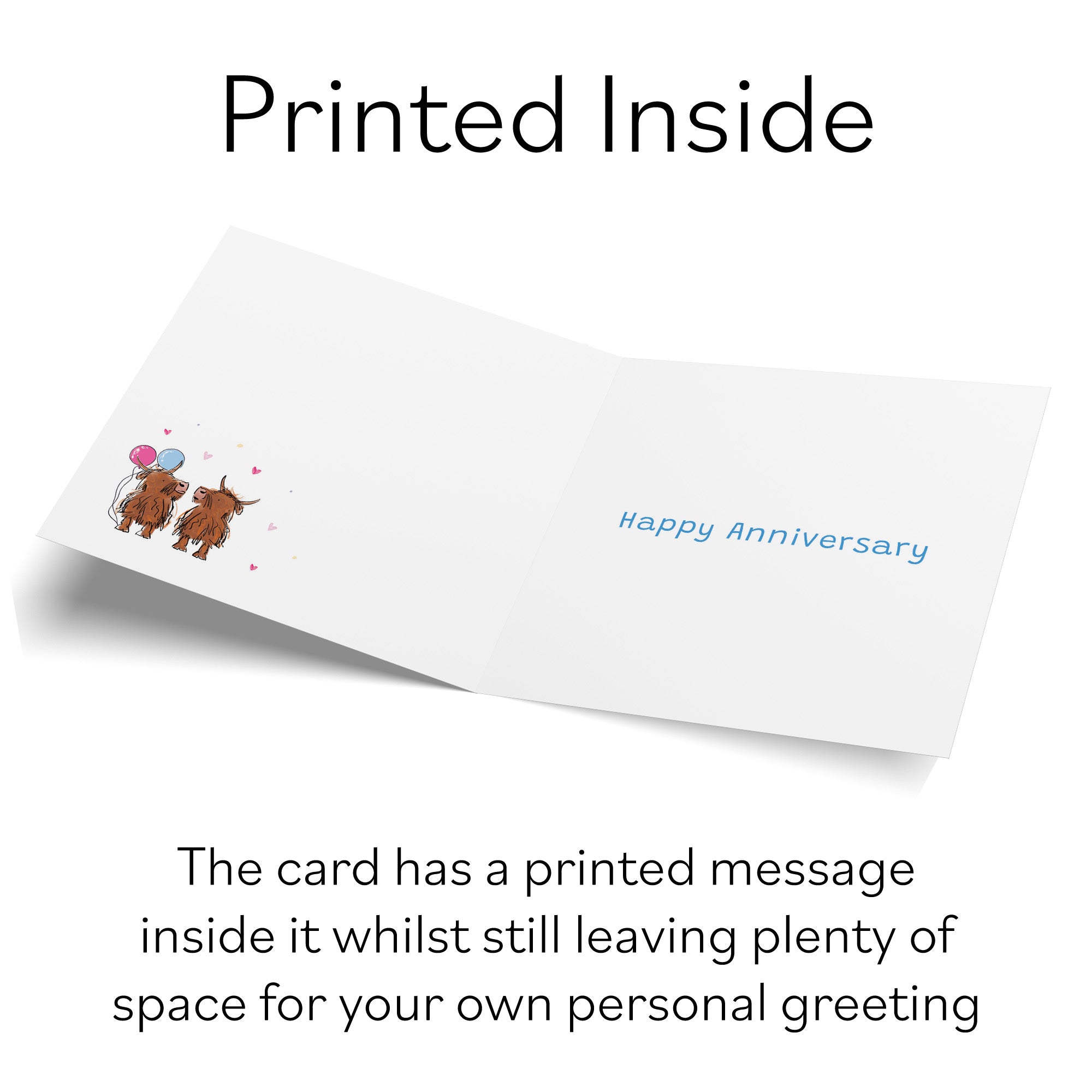 Boyfriend Anniversary Card Highland Cows Animal Party - Default Title (RM00839)