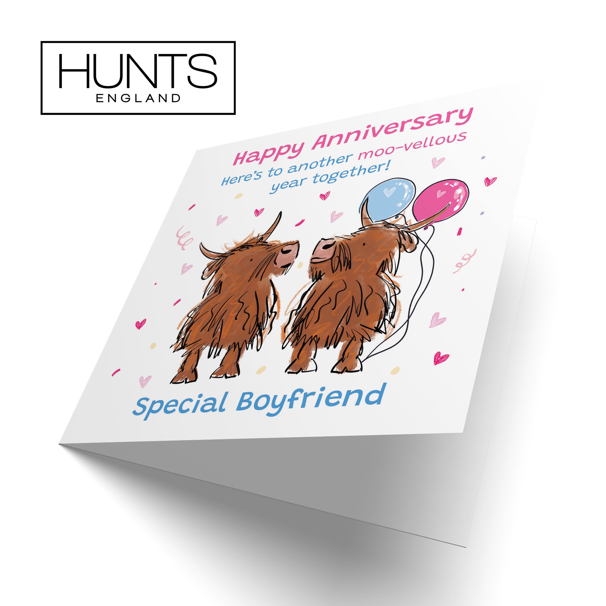 Boyfriend Anniversary Card Highland Cows Animal Party - Default Title (RM00839)
