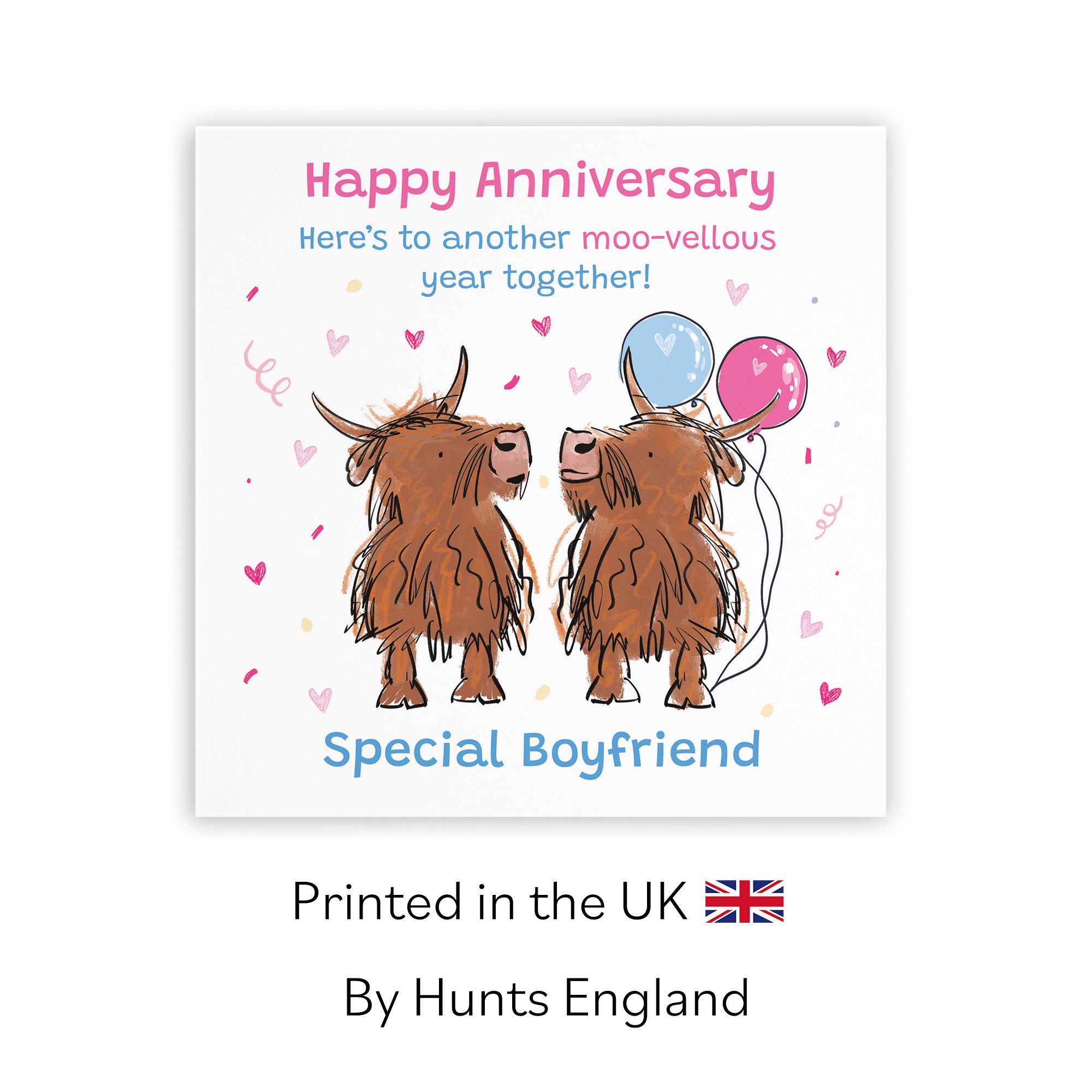 Boyfriend Anniversary Card Highland Cows Animal Party - Default Title (RM00839)
