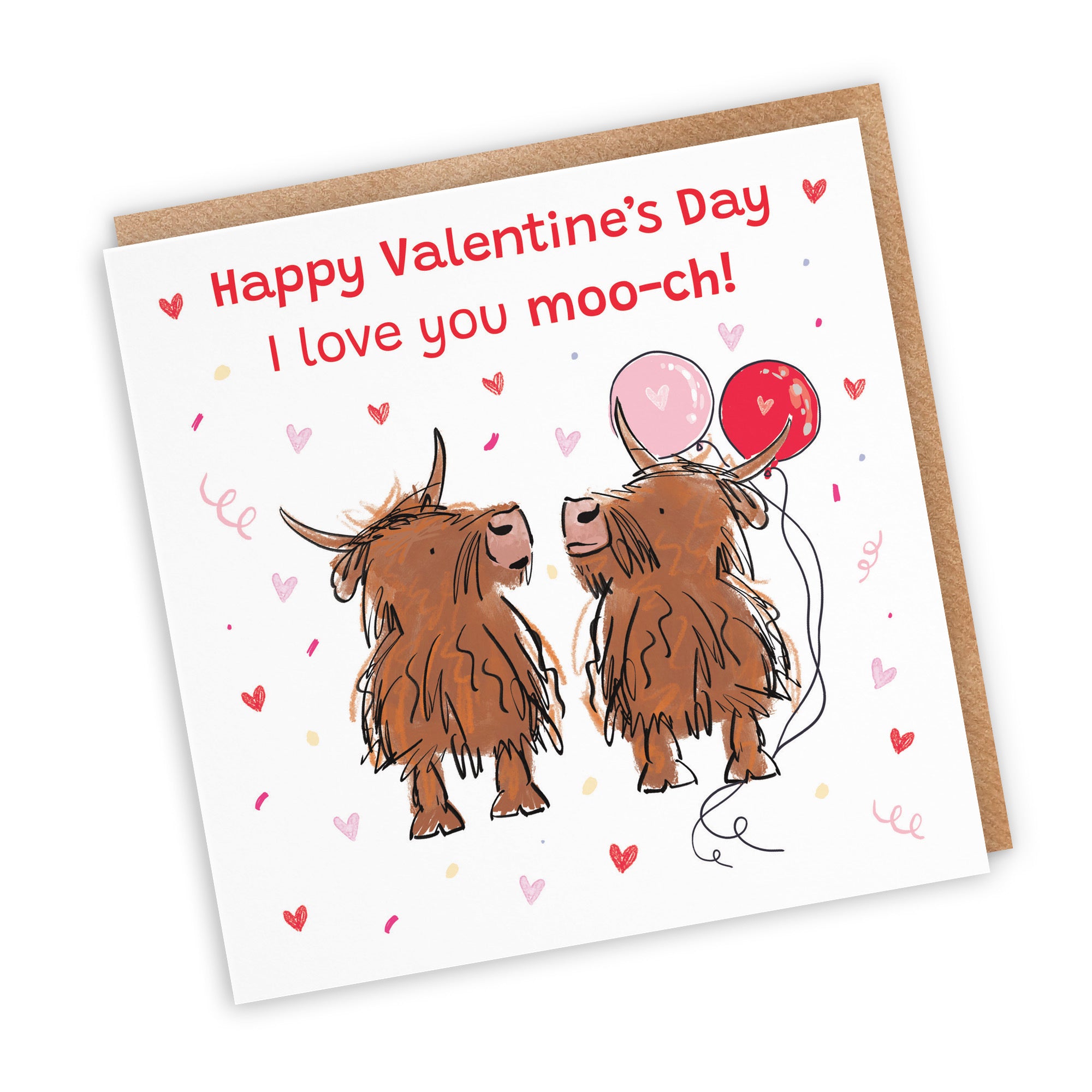 Valentine’s Day Card Highland Cows Animal Party - Default Title (RM00842)