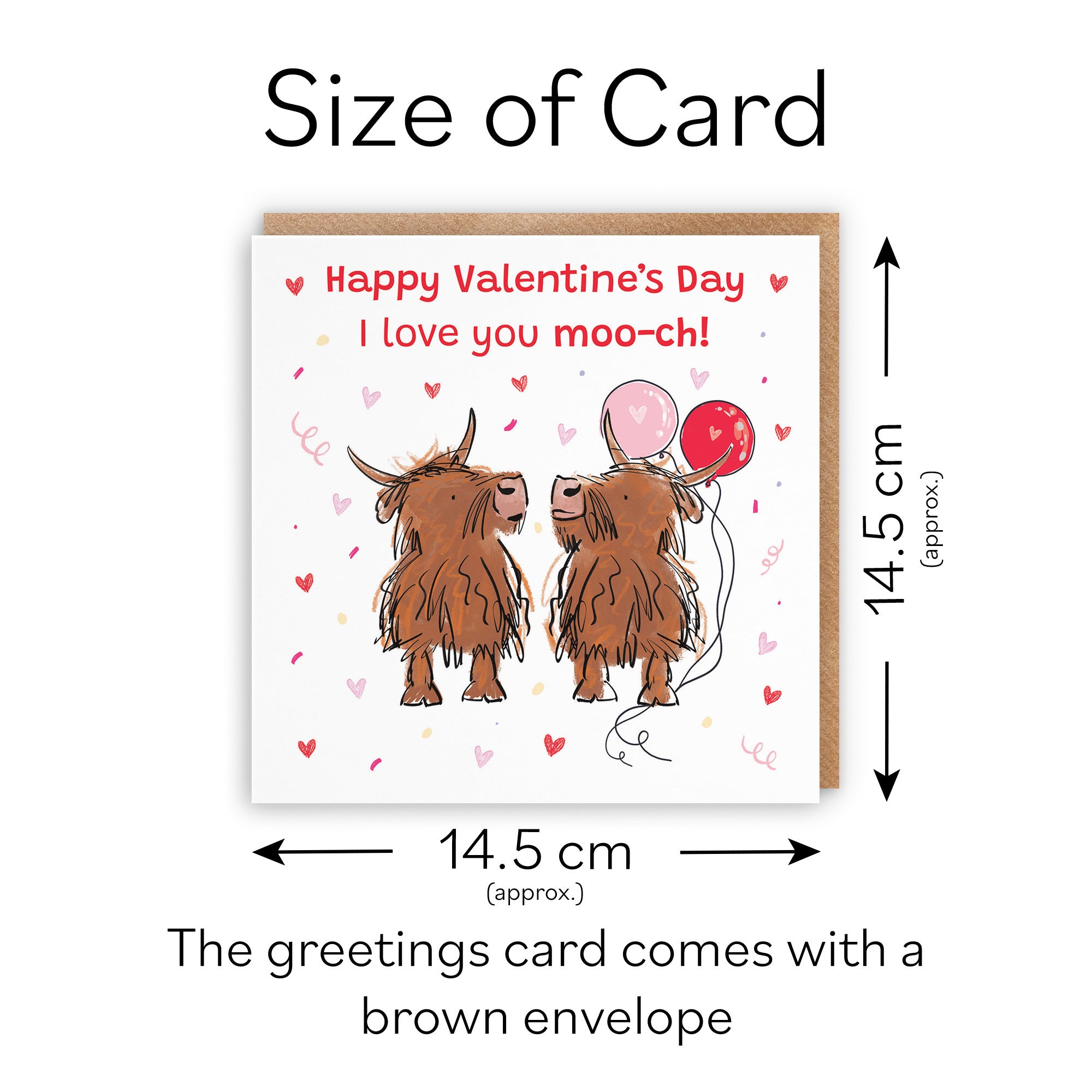 Valentine’s Day Card Highland Cows Animal Party - Default Title (RM00842)