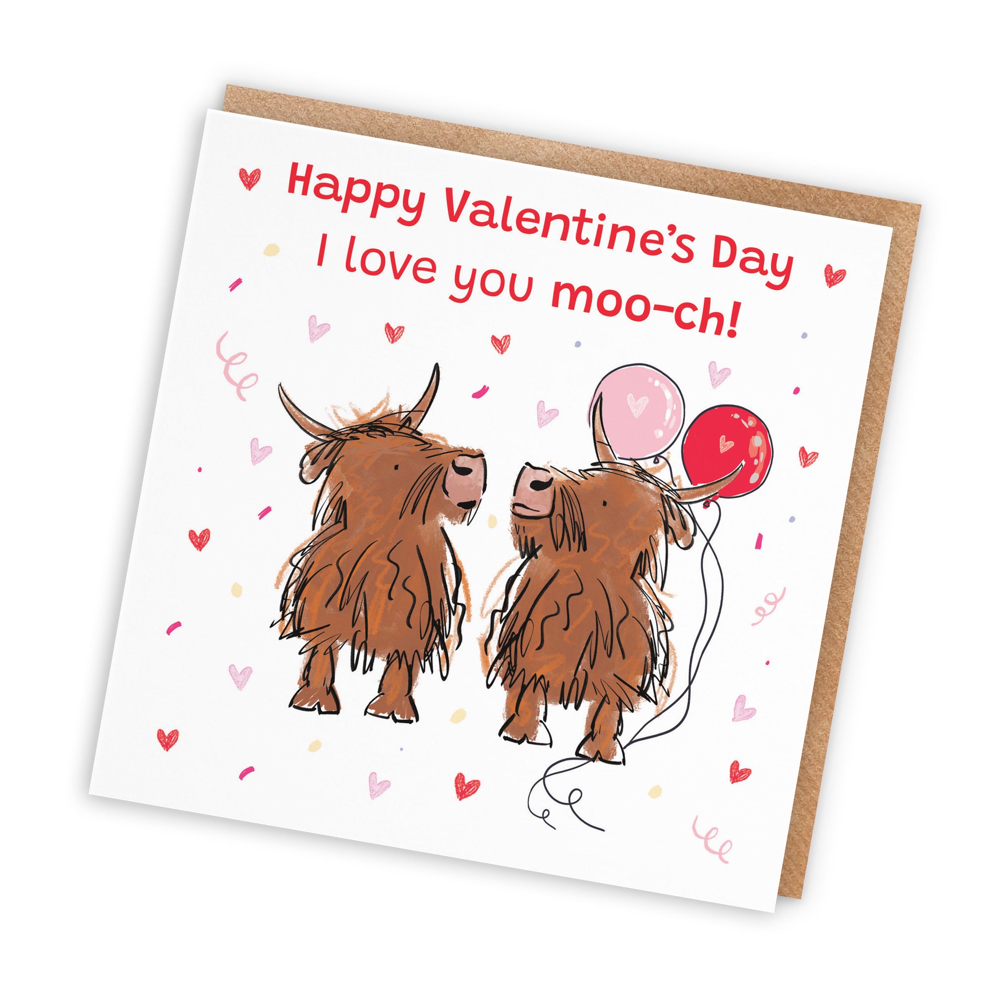 Valentine’s Day Card Highland Cows Animal Party - Default Title (RM00842)
