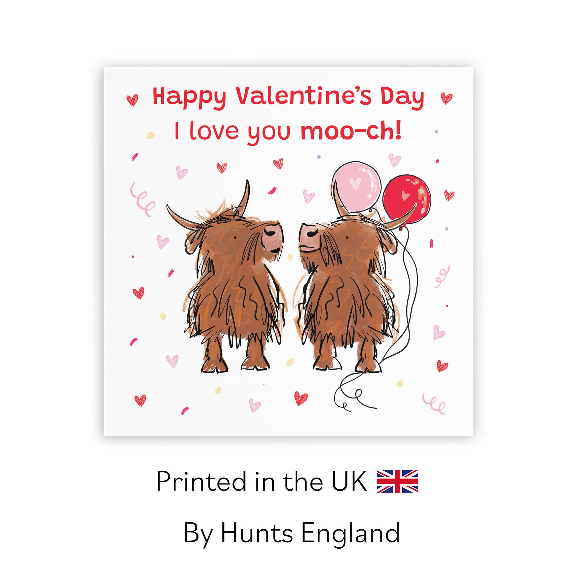 Valentine’s Day Card Highland Cows Animal Party - Default Title (RM00842)