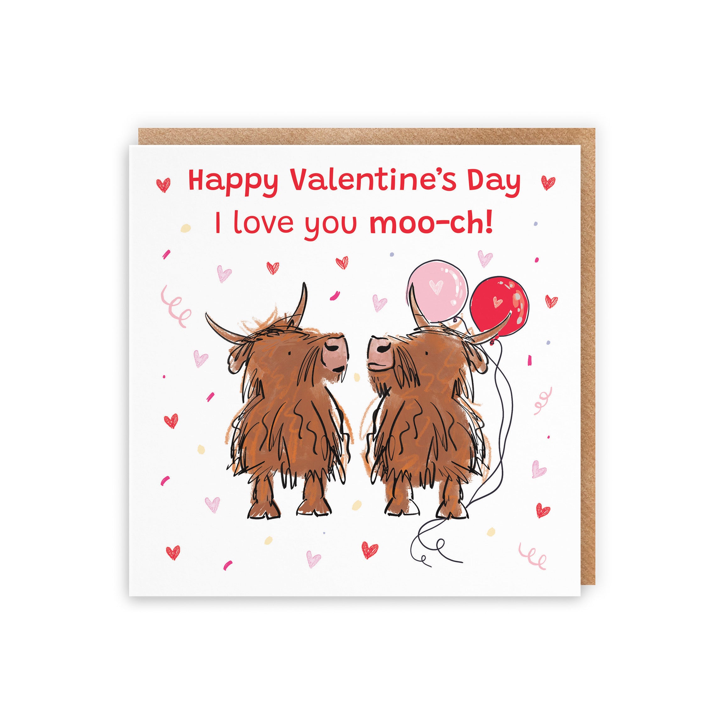 Valentine’s Day Card Highland Cows Animal Party - Default Title (RM00842)