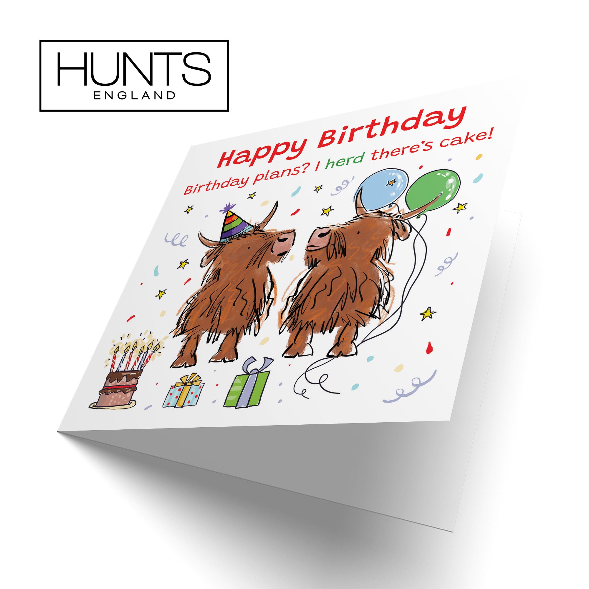 General Birthday Card Highland Cows Animal Party - Default Title (RM00844)