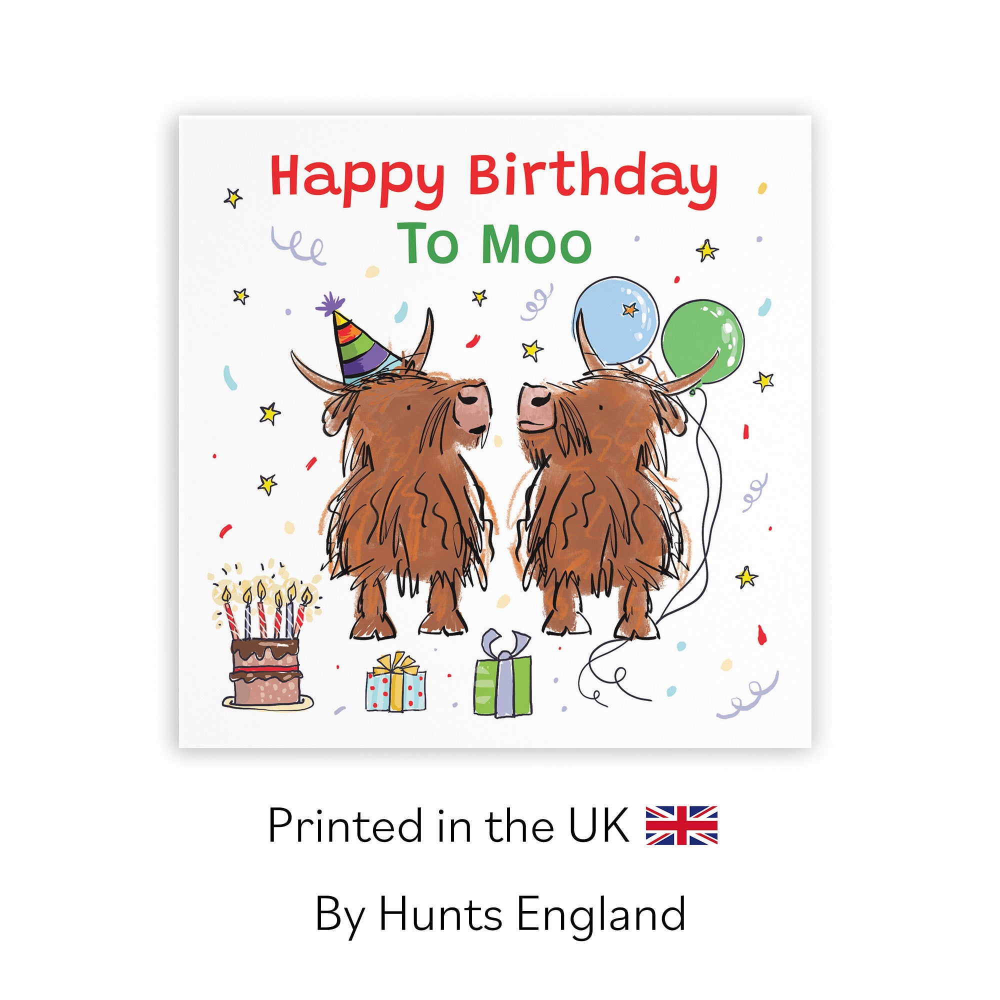 General Birthday Card Highland Cows To Moo Animal Party - Default Title (RM00845)