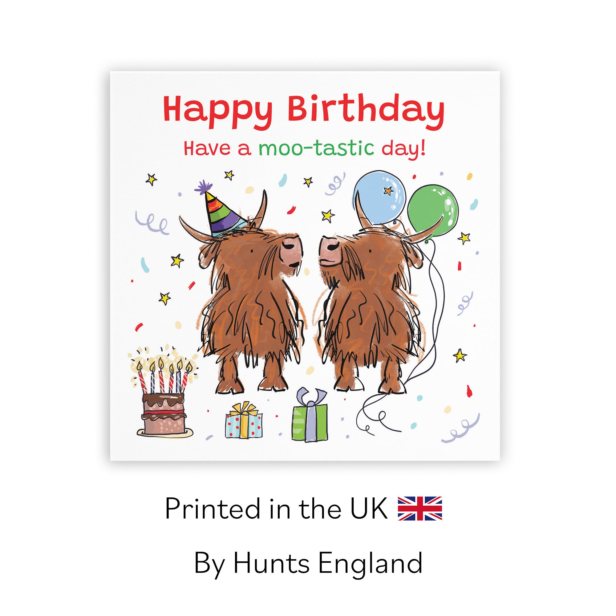 General Birthday Card Highland Cows Moo-tastic Day Animal Party - Default Title (RM00846)