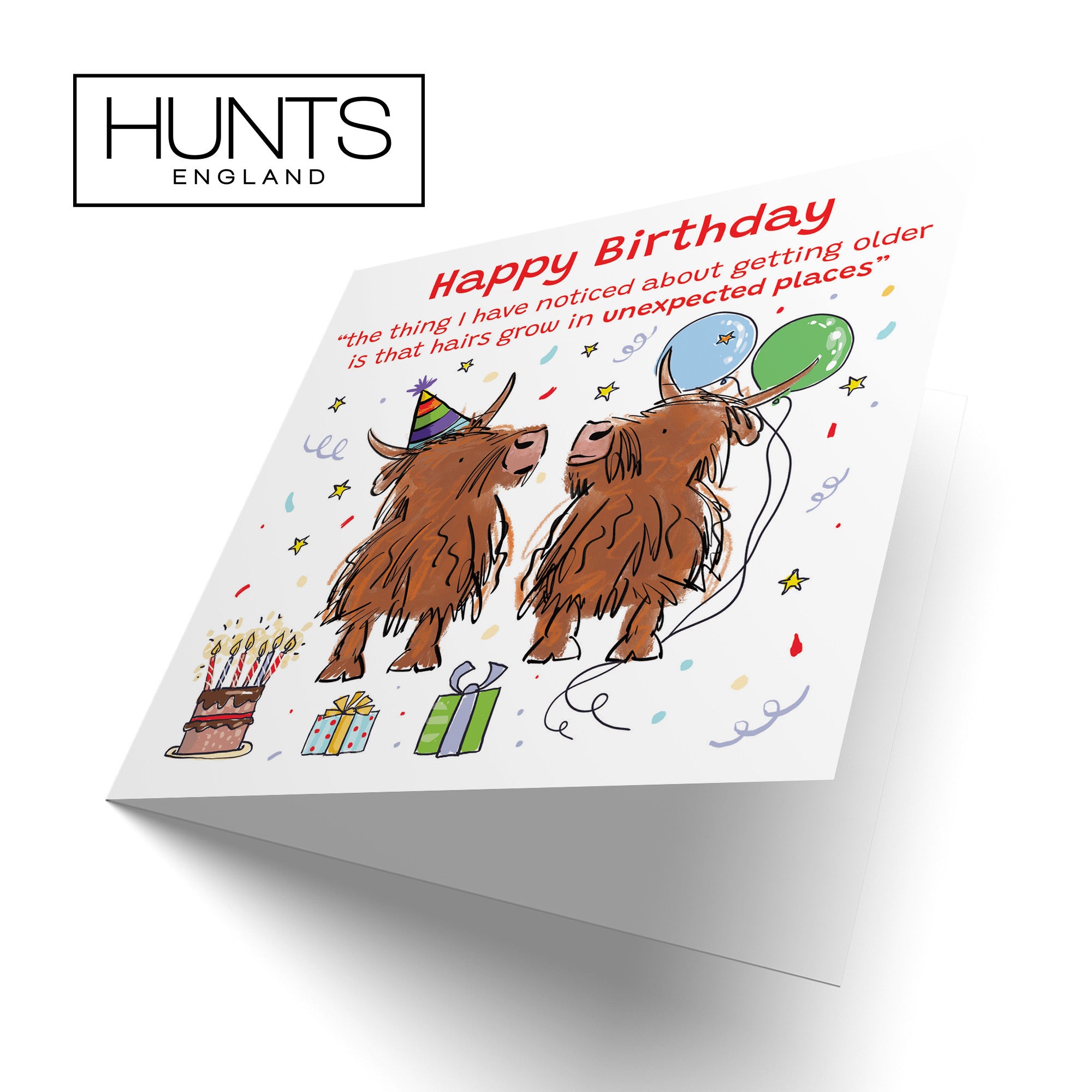 Adults Birthday Card Highland Cows Hairs Grow Animal Party - Default Title (RM00848)