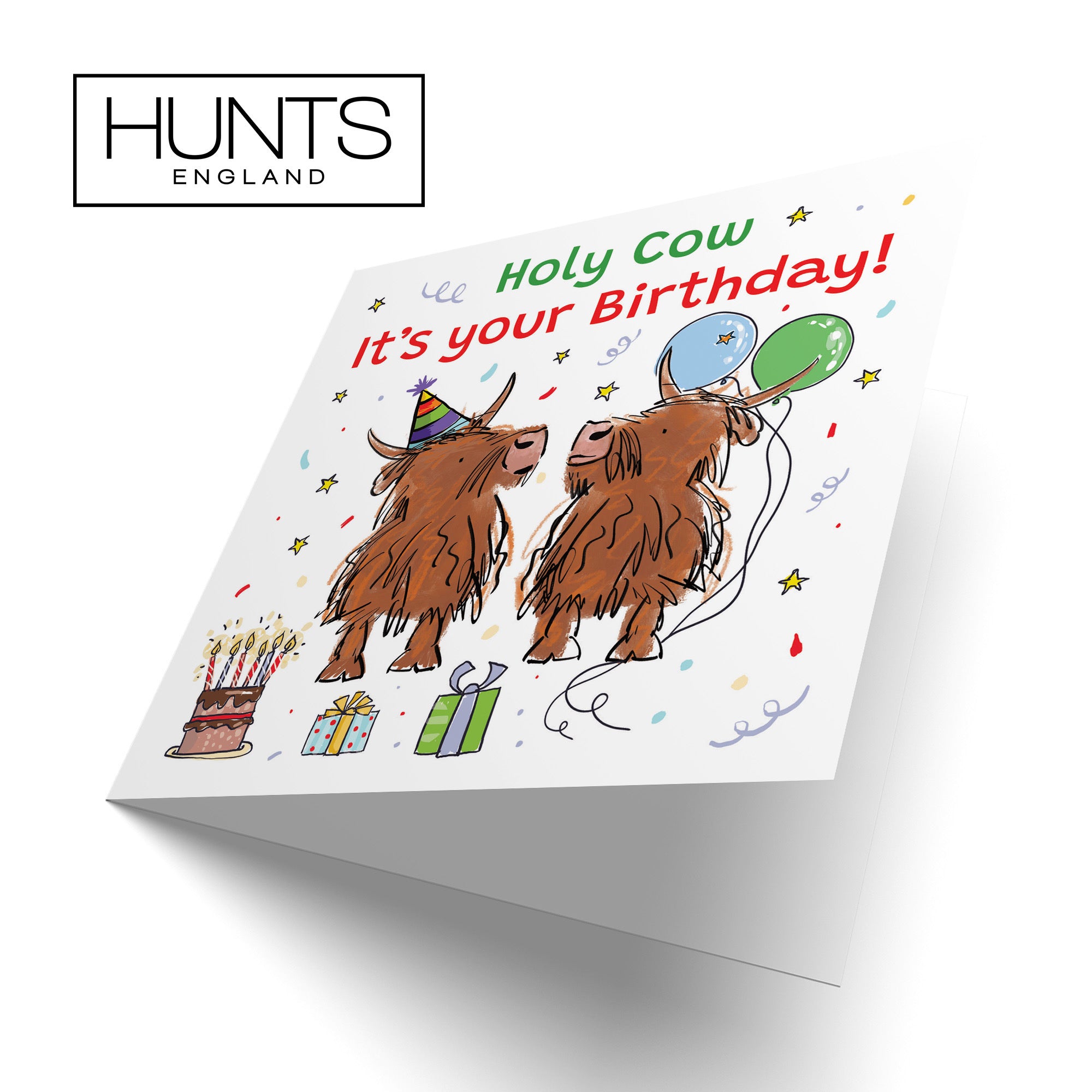 Adults Birthday Card Highland Cows Holy Cow Animal Party - Default Title (RM00849)