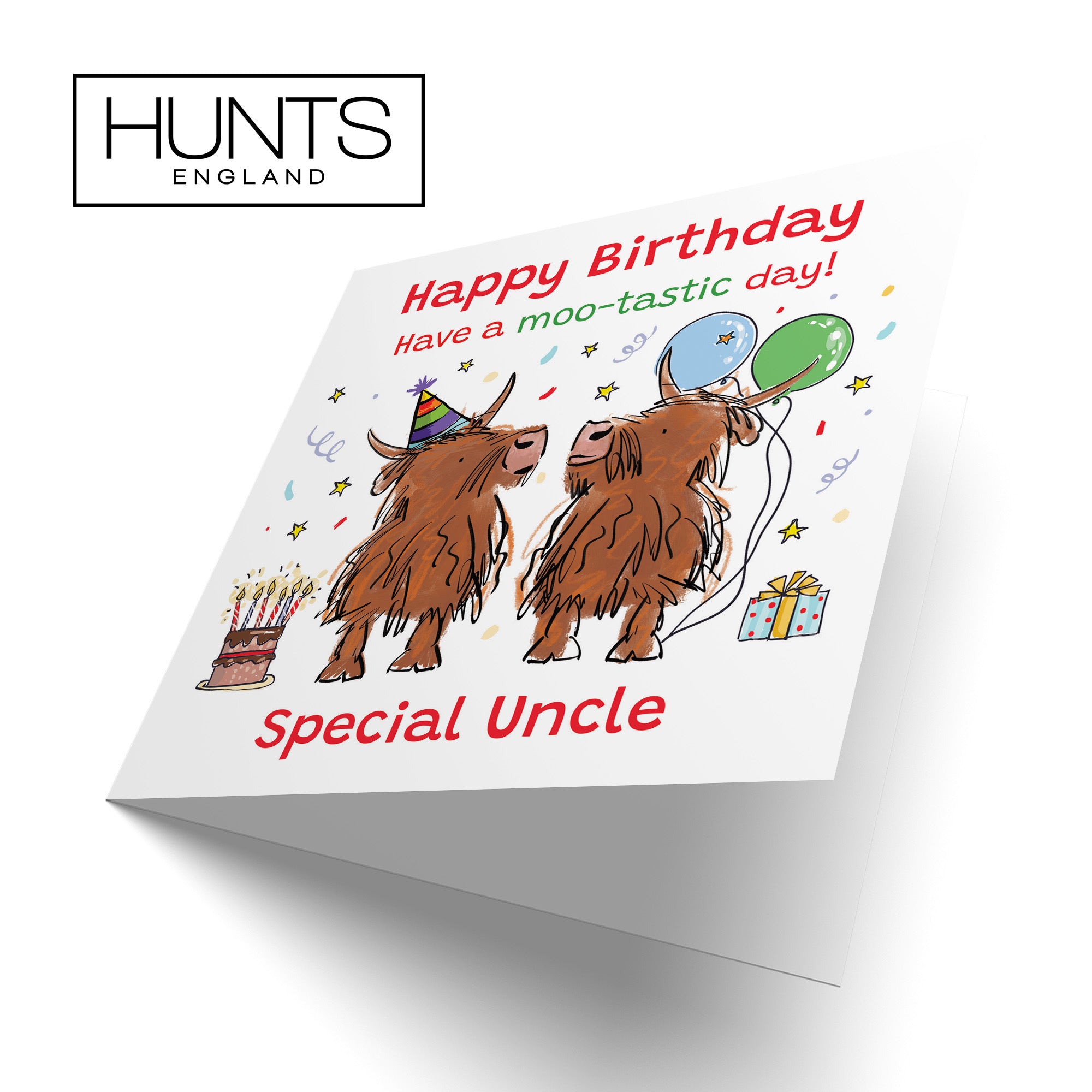 Uncle Birthday Card Highland Cows Animal Party - Default Title (RM00860)