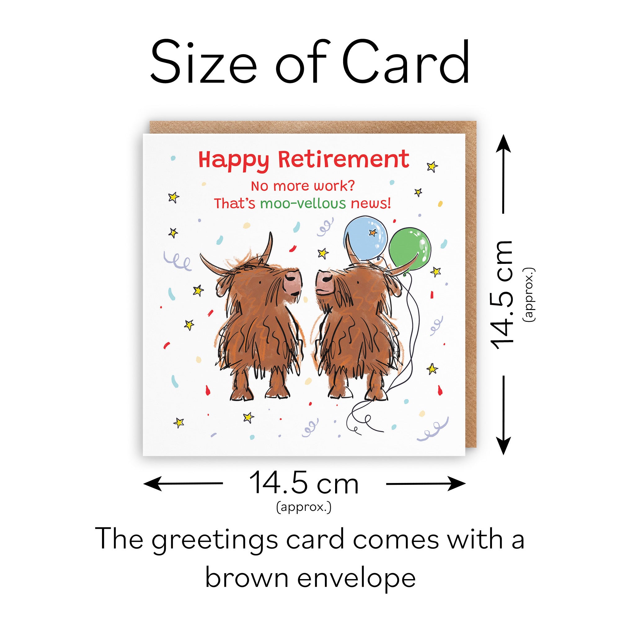 Retirement Card Highland Cows Animal Party - Default Title (RM00920)