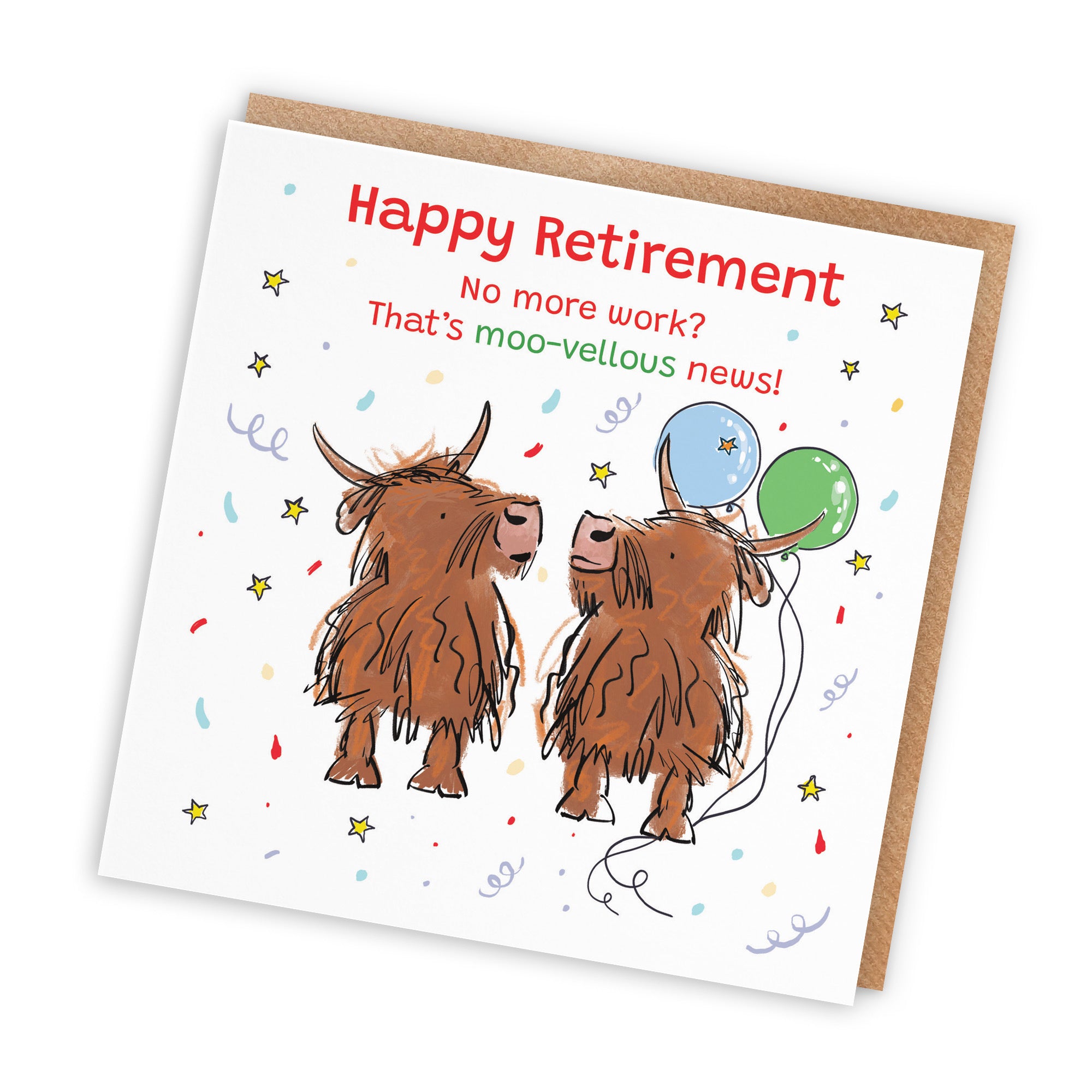 Retirement Card Highland Cows Animal Party - Default Title (RM00920)