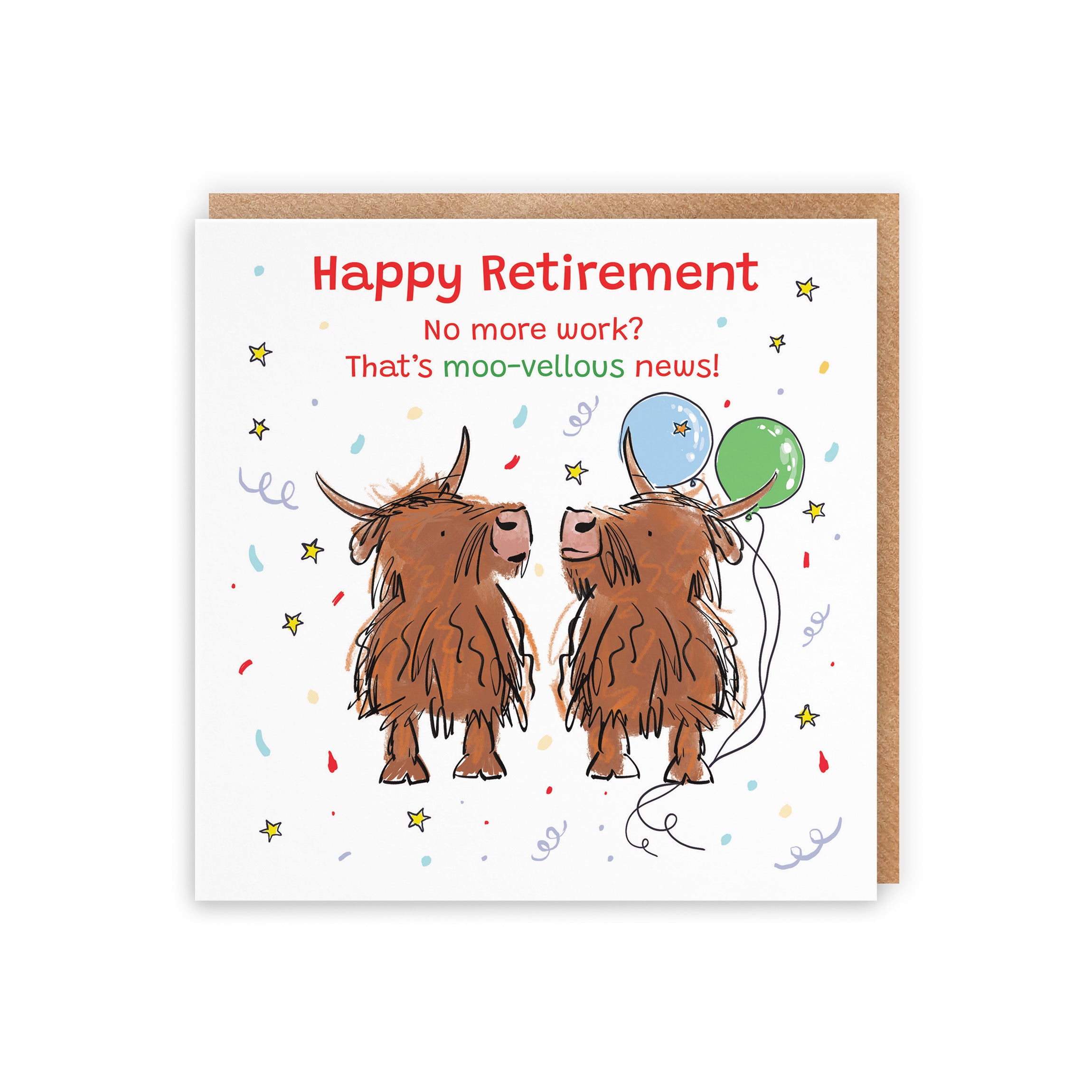 Retirement Card Highland Cows Animal Party - Default Title (RM00920)