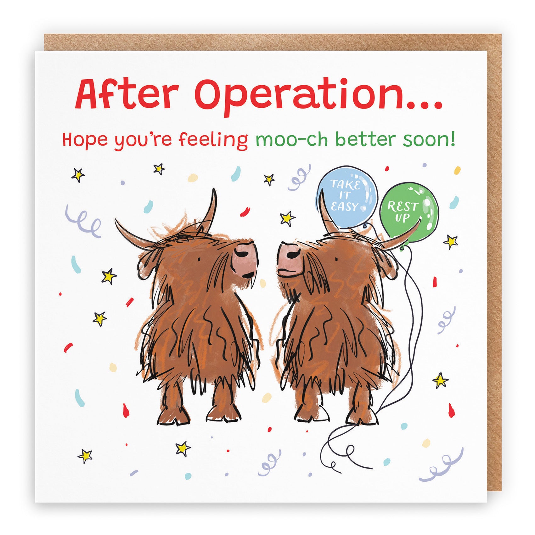 After Operation Get Well Card Highland Cows Animal Party - Default Title (RM00924)