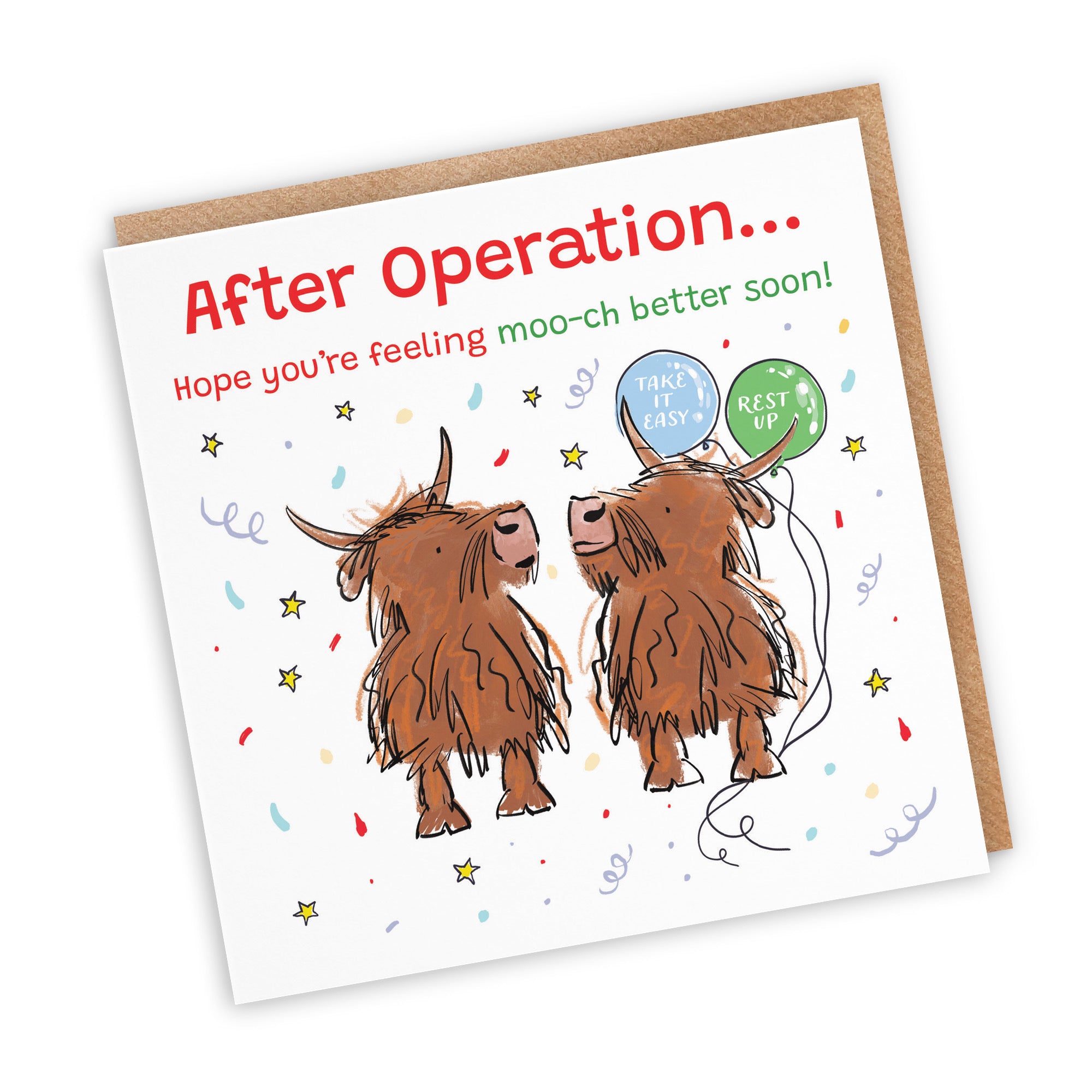 After Operation Get Well Card Highland Cows Animal Party - Default Title (RM00924)