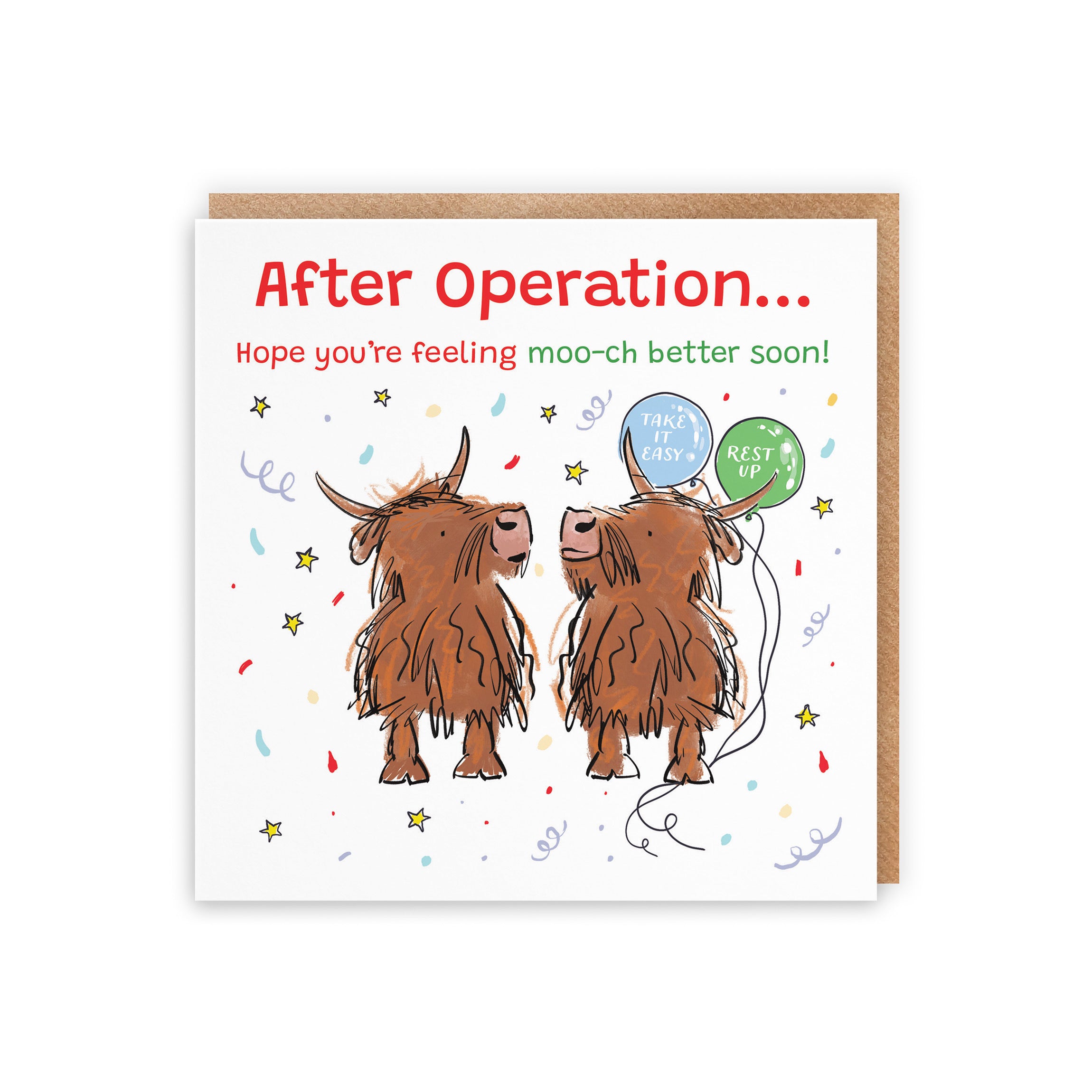 After Operation Get Well Card Highland Cows Animal Party - Default Title (RM00924)