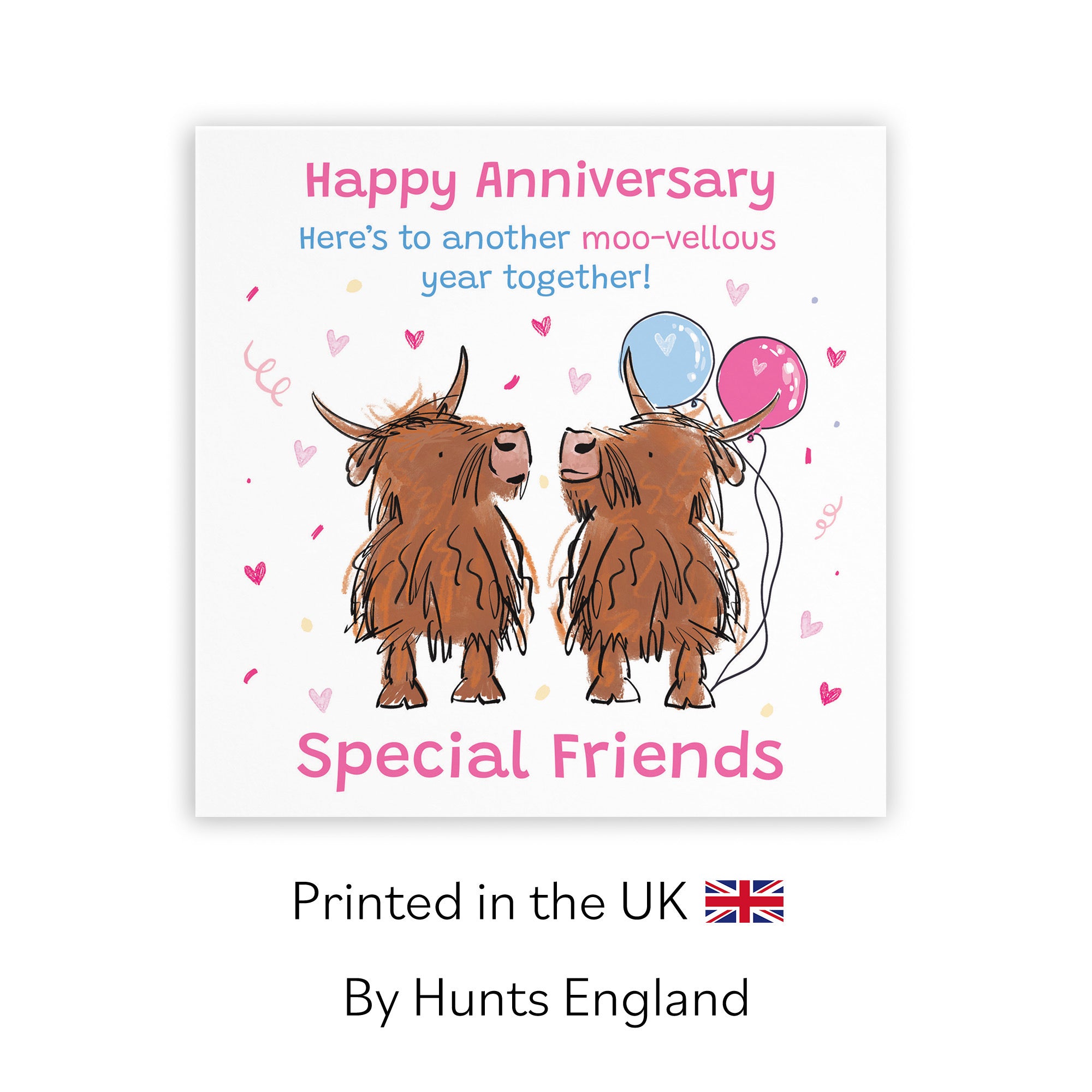 Friends Anniversary Card Highland Cows Animal Party - Default Title (RM00930)