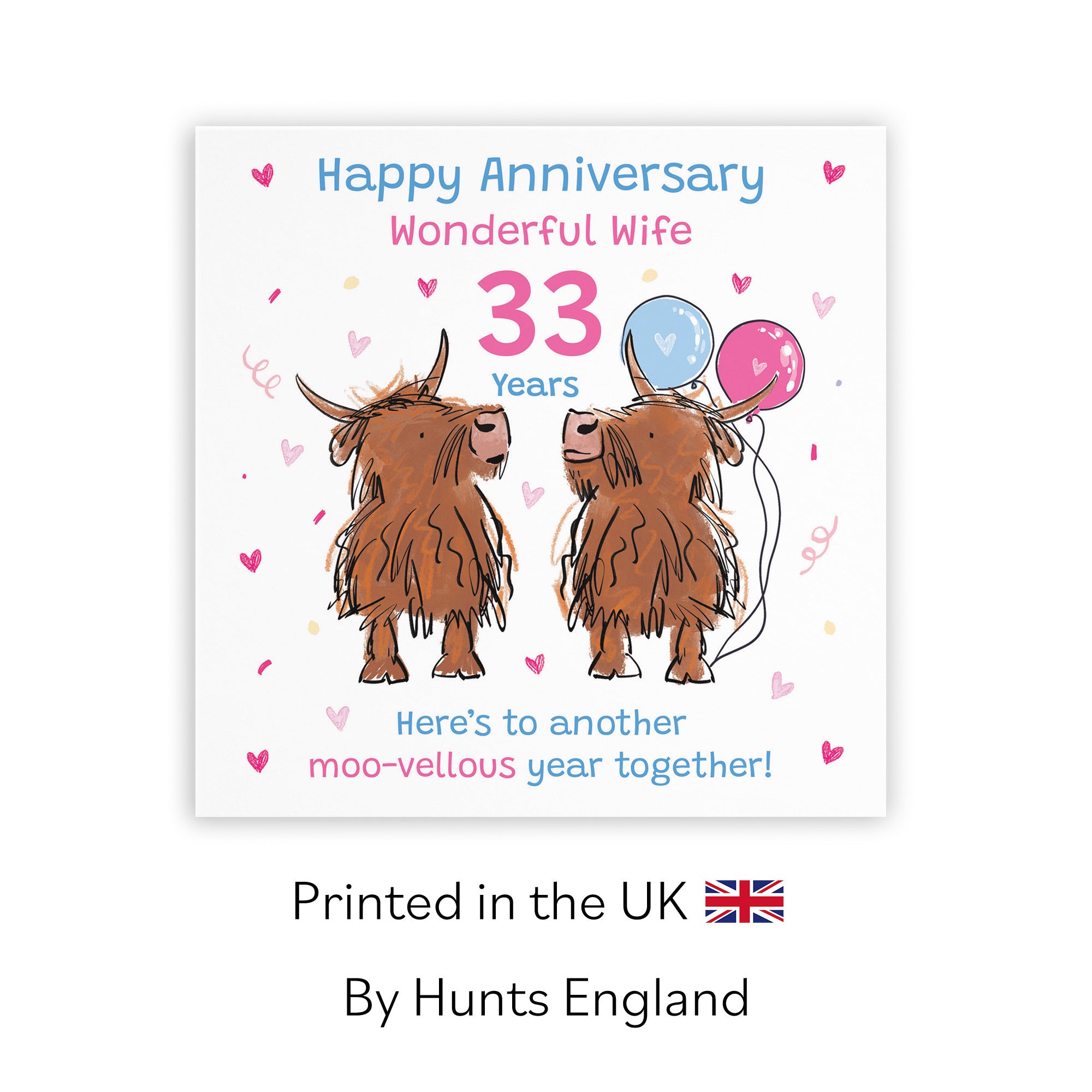 33rd Wife Anniversary Card Highland Cows Animal Party - Default Title (RM00965)