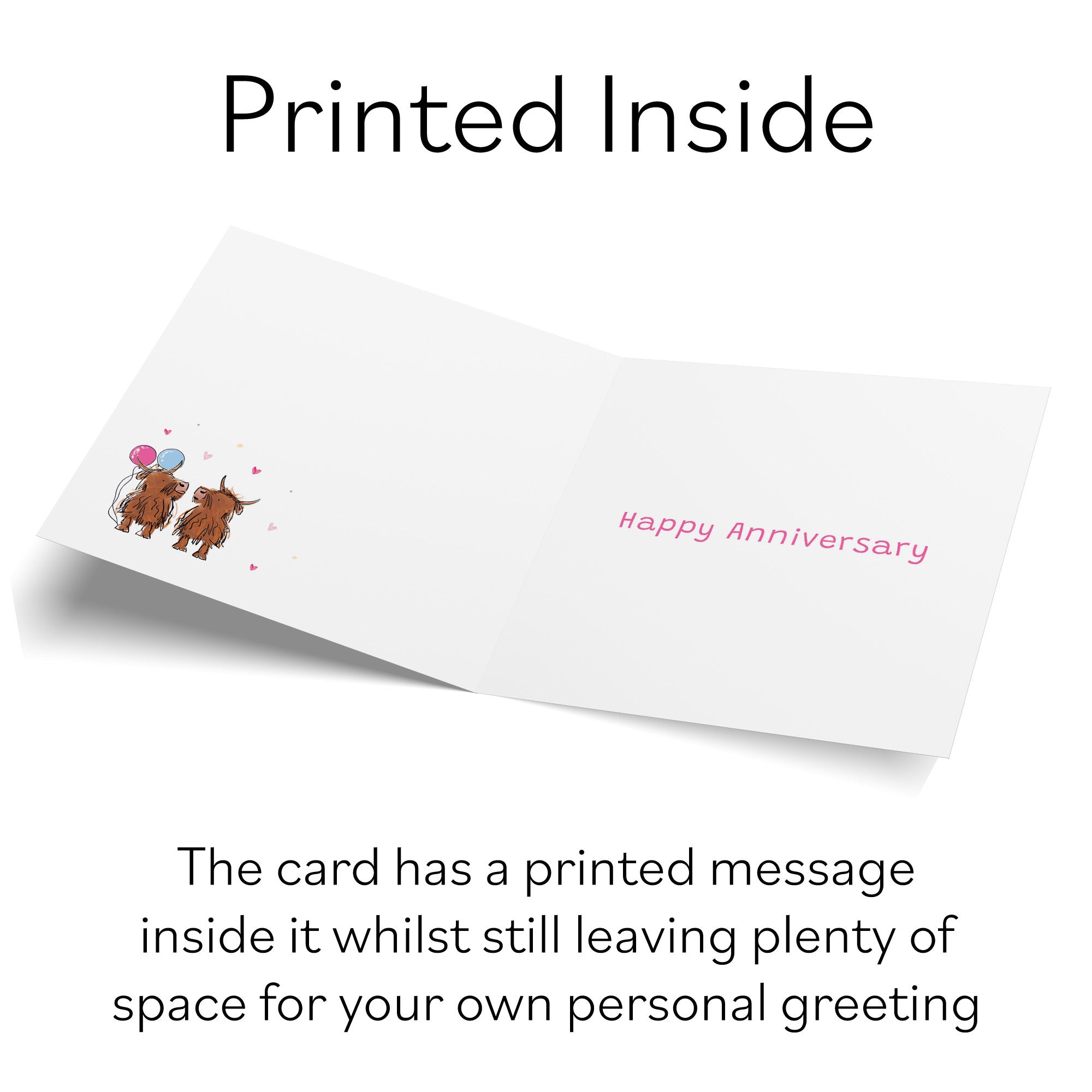 12th Wife Anniversary Card Highland Cows Animal Party - Default Title (RM00977)