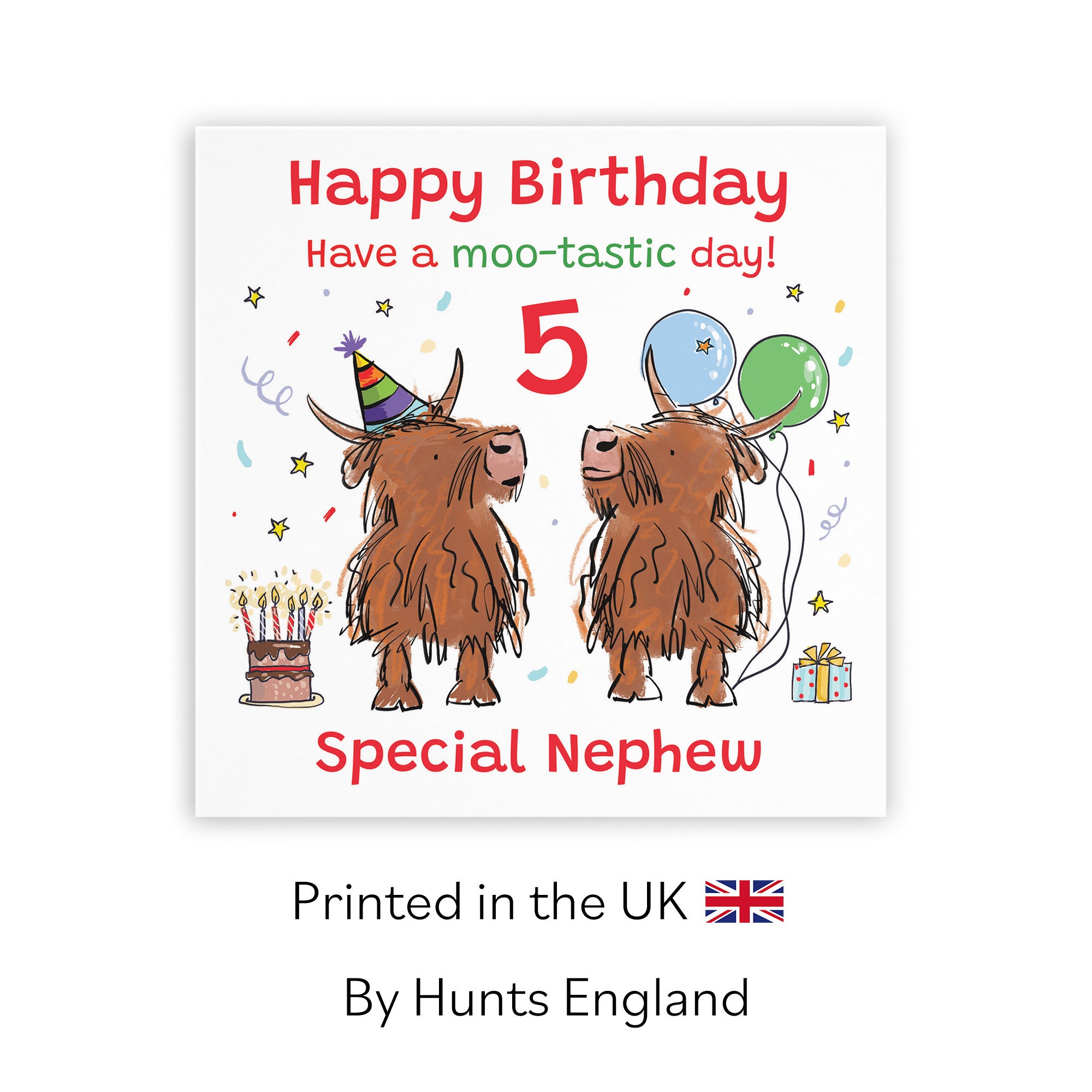 5th Nephew Birthday Card Highland Cows Animal Party - Default Title (RM01015)