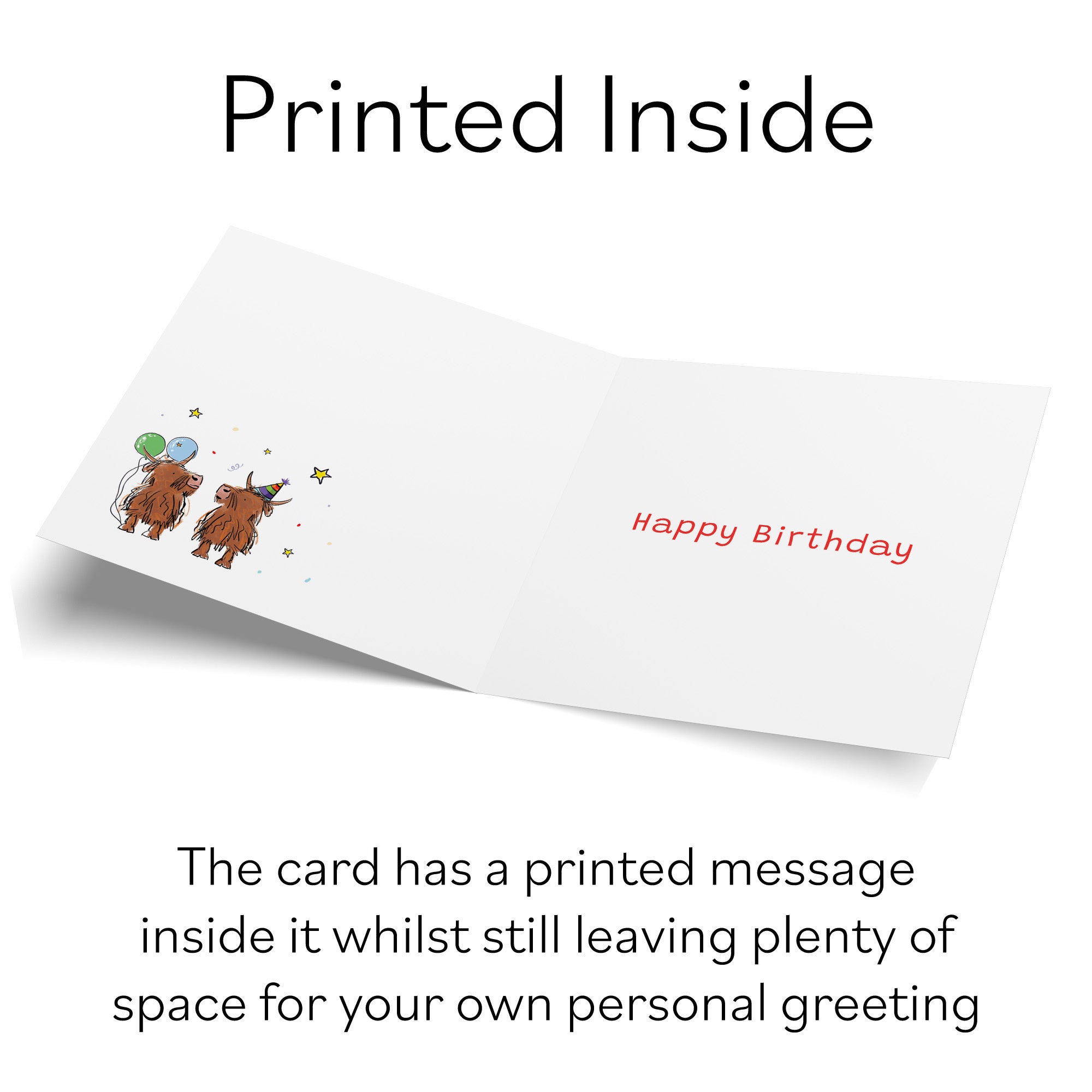 6th Great Nephew Birthday Card Highland Cows Animal Party - Default Title (RM01016)