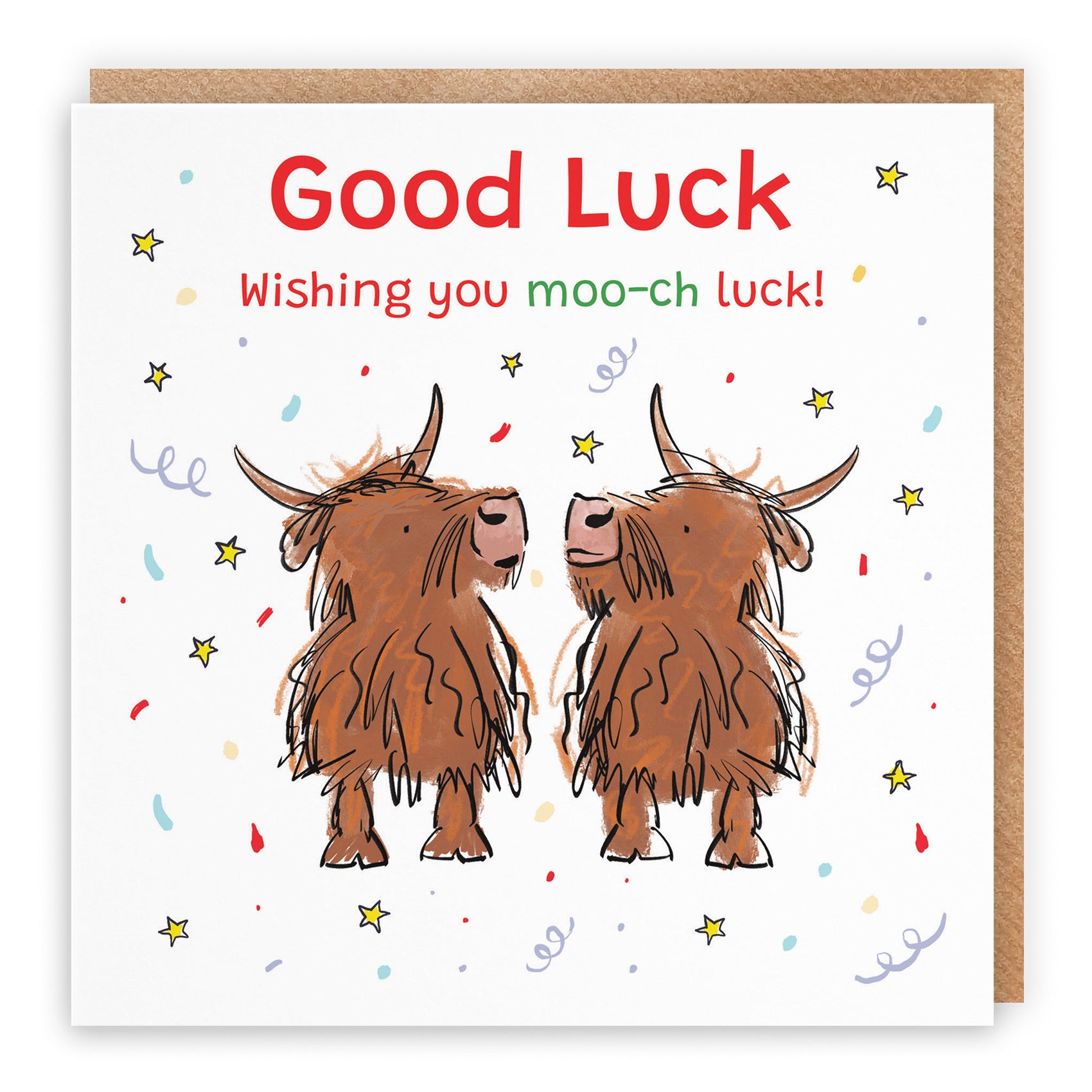 Good Luck Card Highland Cows Animal Party - Default Title (RM01099)