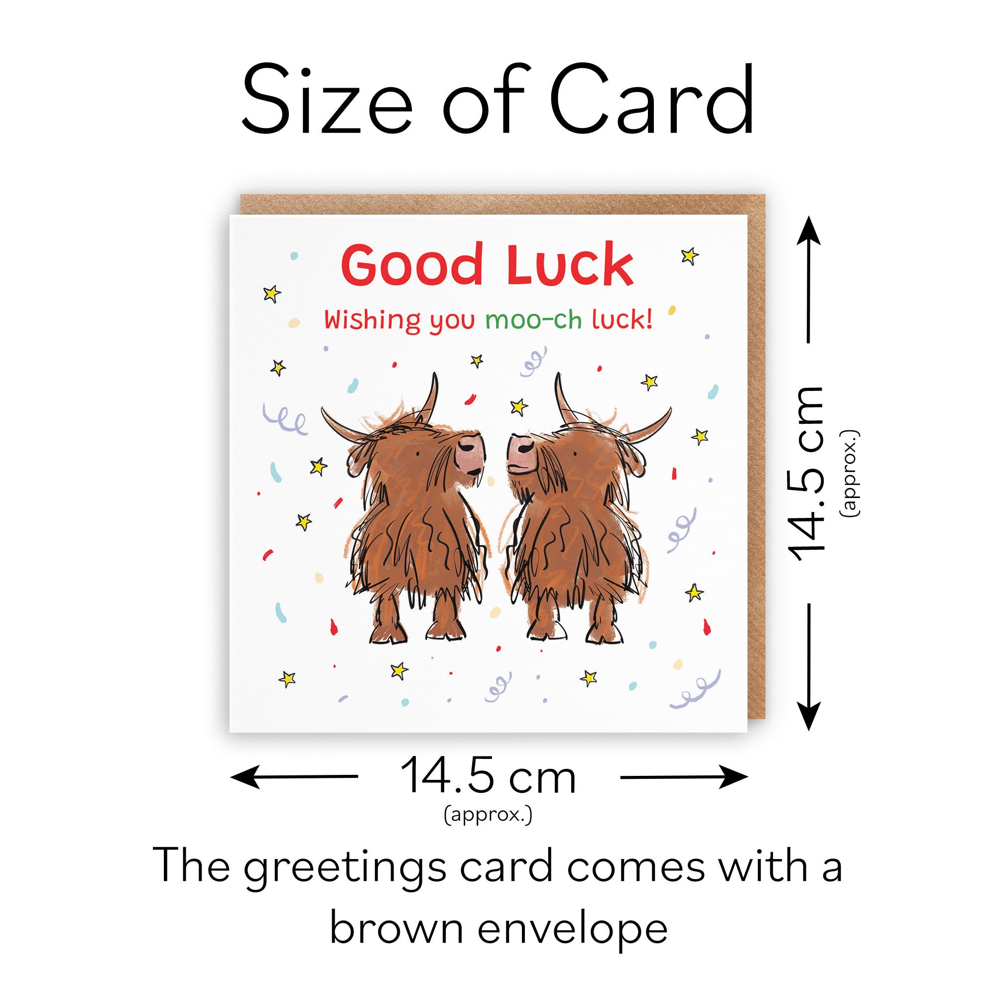 Good Luck Card Highland Cows Animal Party - Default Title (RM01099)