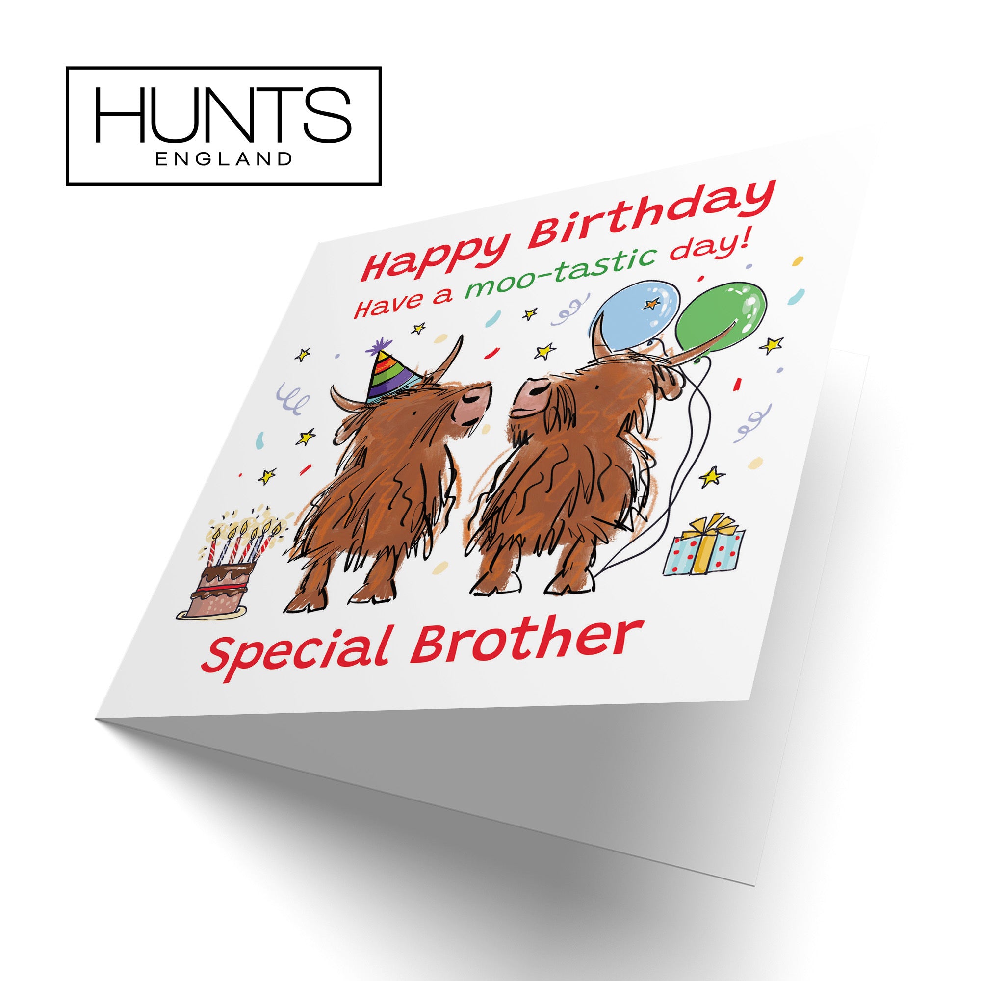 Brother Birthday Card Highland Cows Animal Party - Default Title (RM01110)