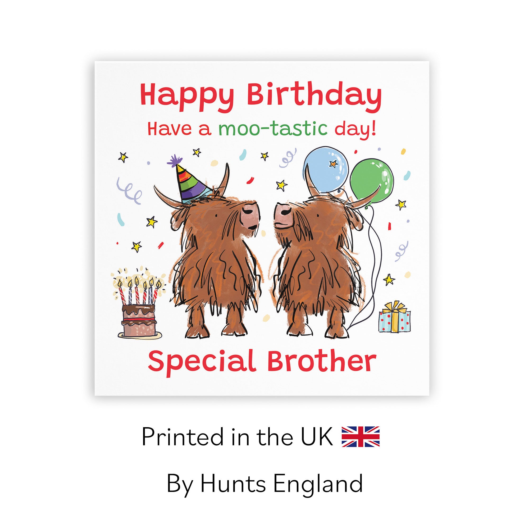 Brother Birthday Card Highland Cows Animal Party - Default Title (RM01110)