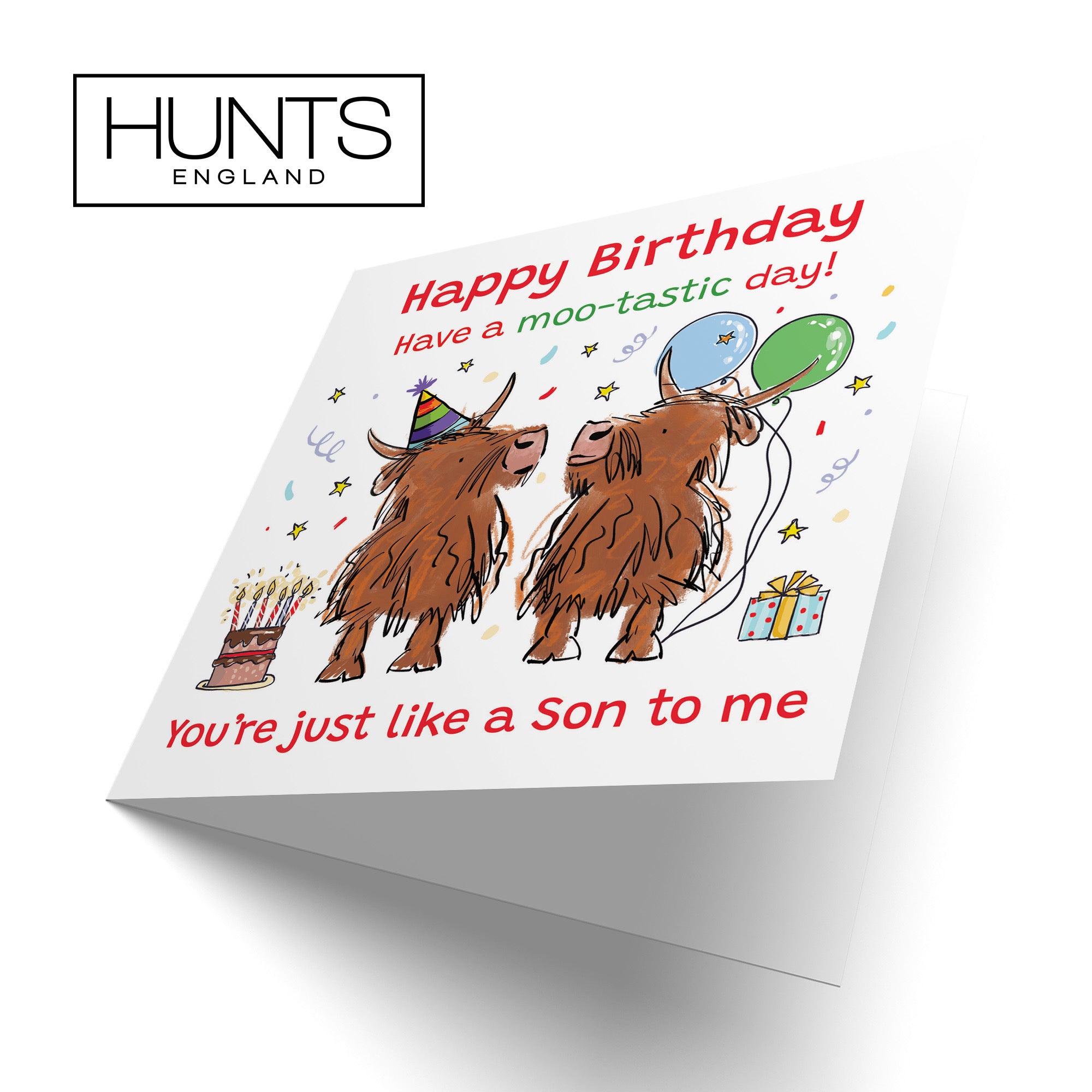 Like A Son To Me Birthday Card Highland Cows Animal Party - Default Title (RM01158)