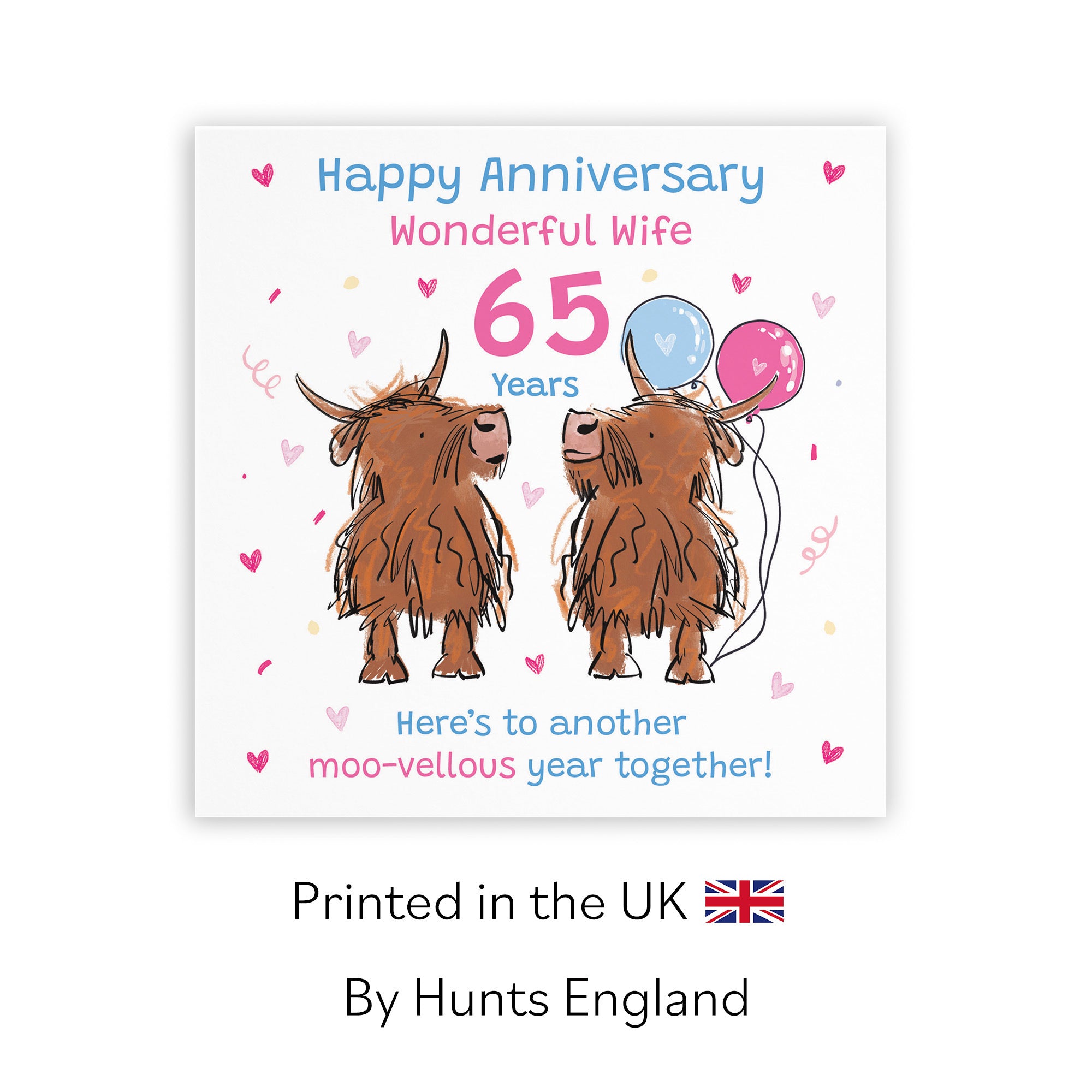 65th Wife Anniversary Card Highland Cows Animal Party - Default Title (RM01217)