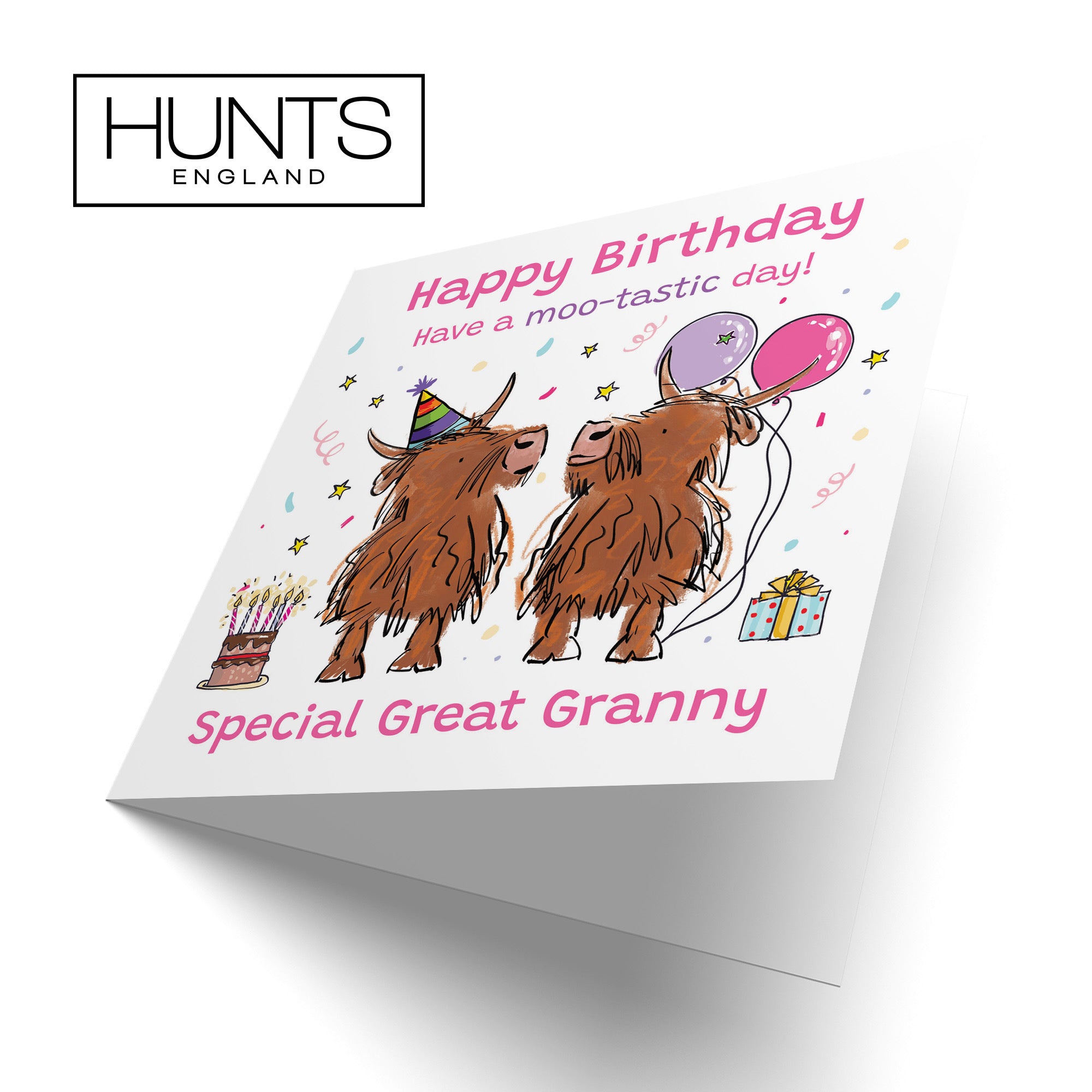 Great Granny Birthday Card Highland Cows Animal Party - Default Title (RM01319)