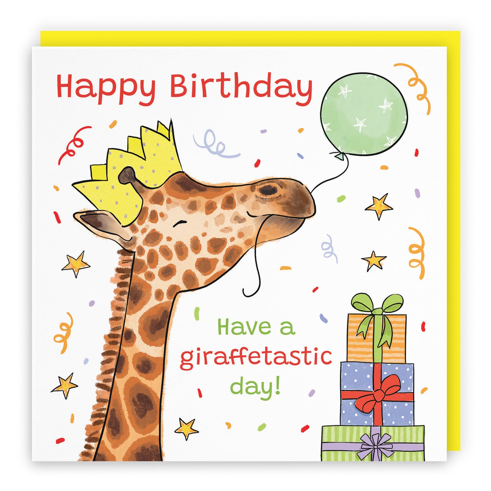 Birthday Card Happy Giraffe Animal Party - Default Title (RM01417)