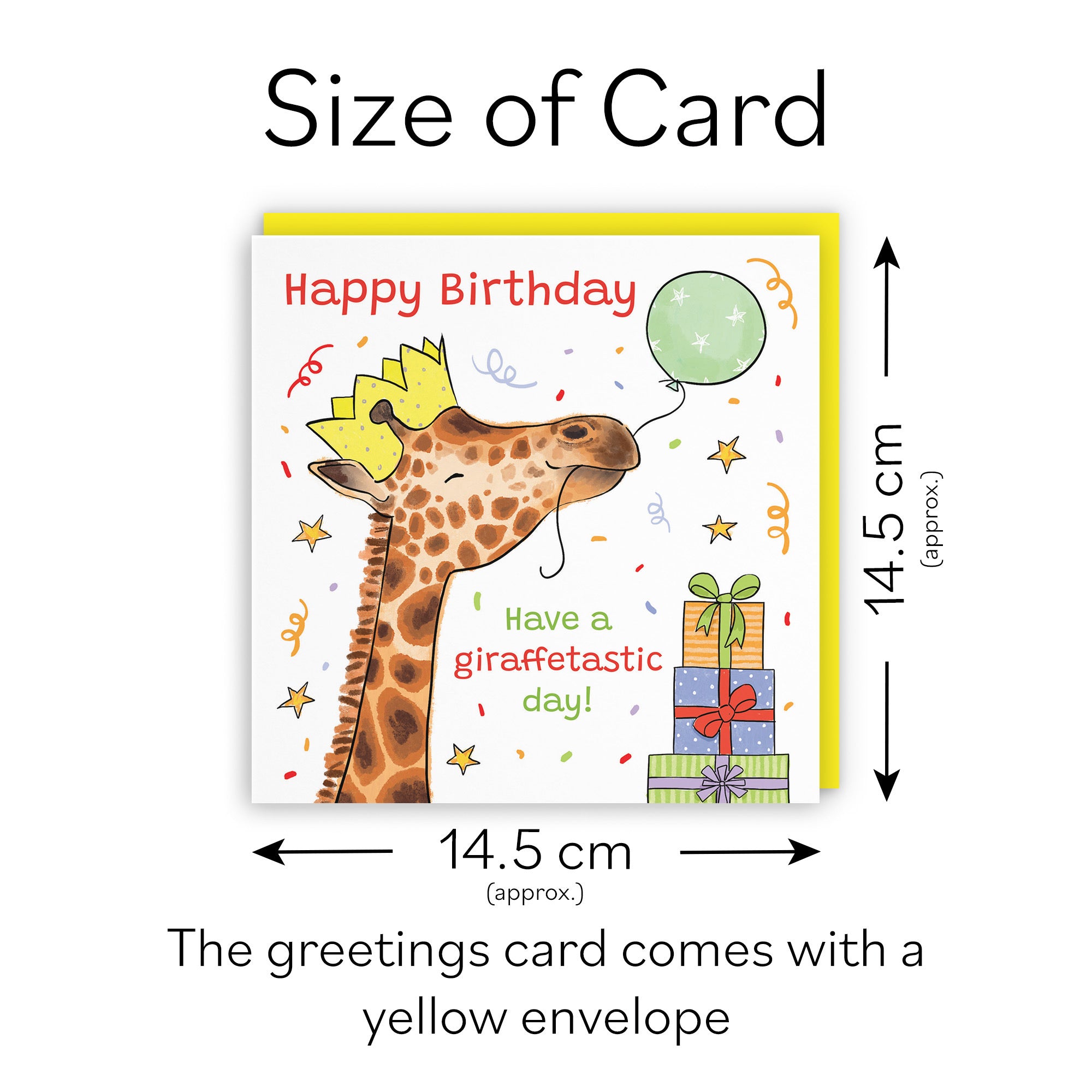 Birthday Card Happy Giraffe Animal Party - Default Title (RM01417)