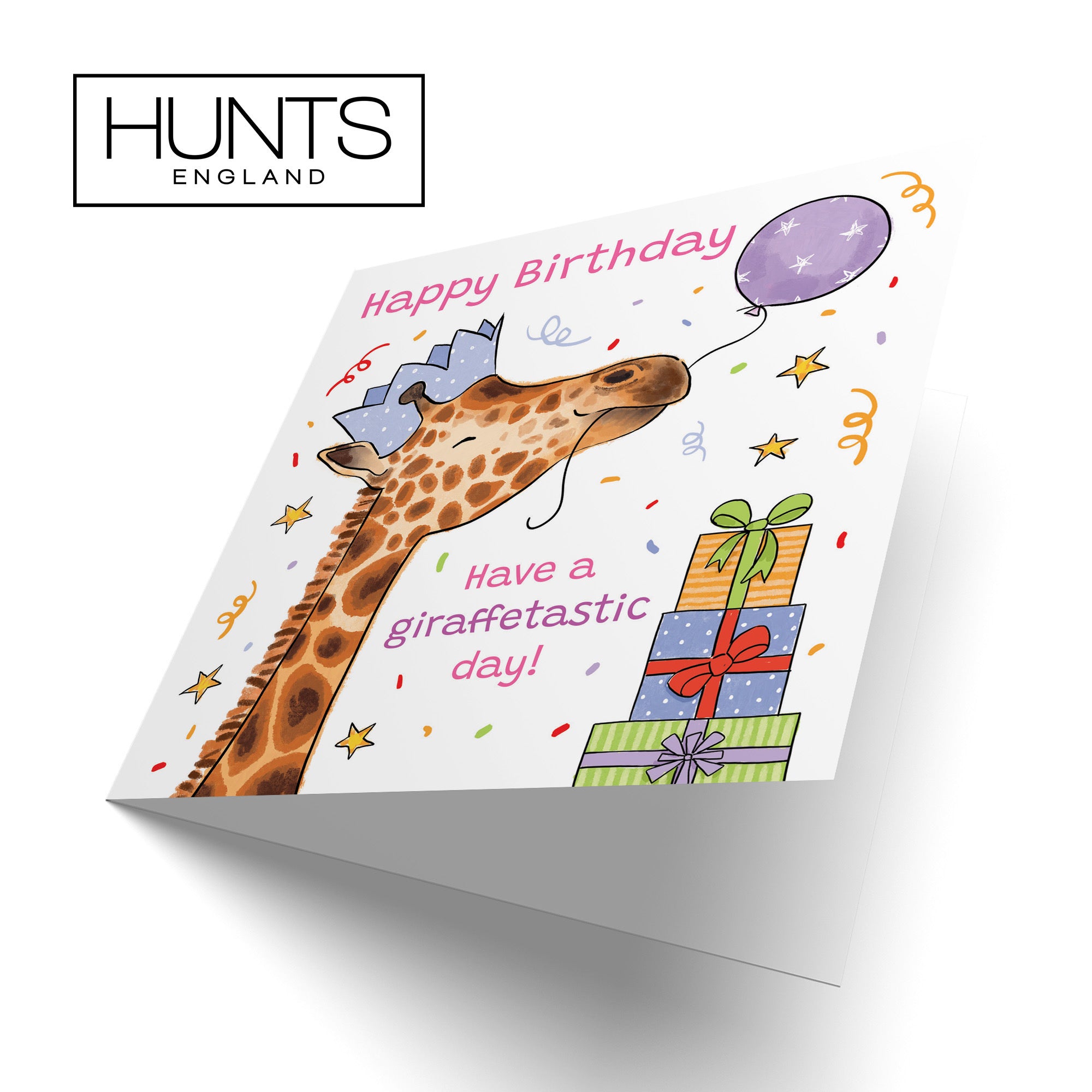 Female Birthday Card Happy Giraffe Animal Party - Default Title (RM01419)