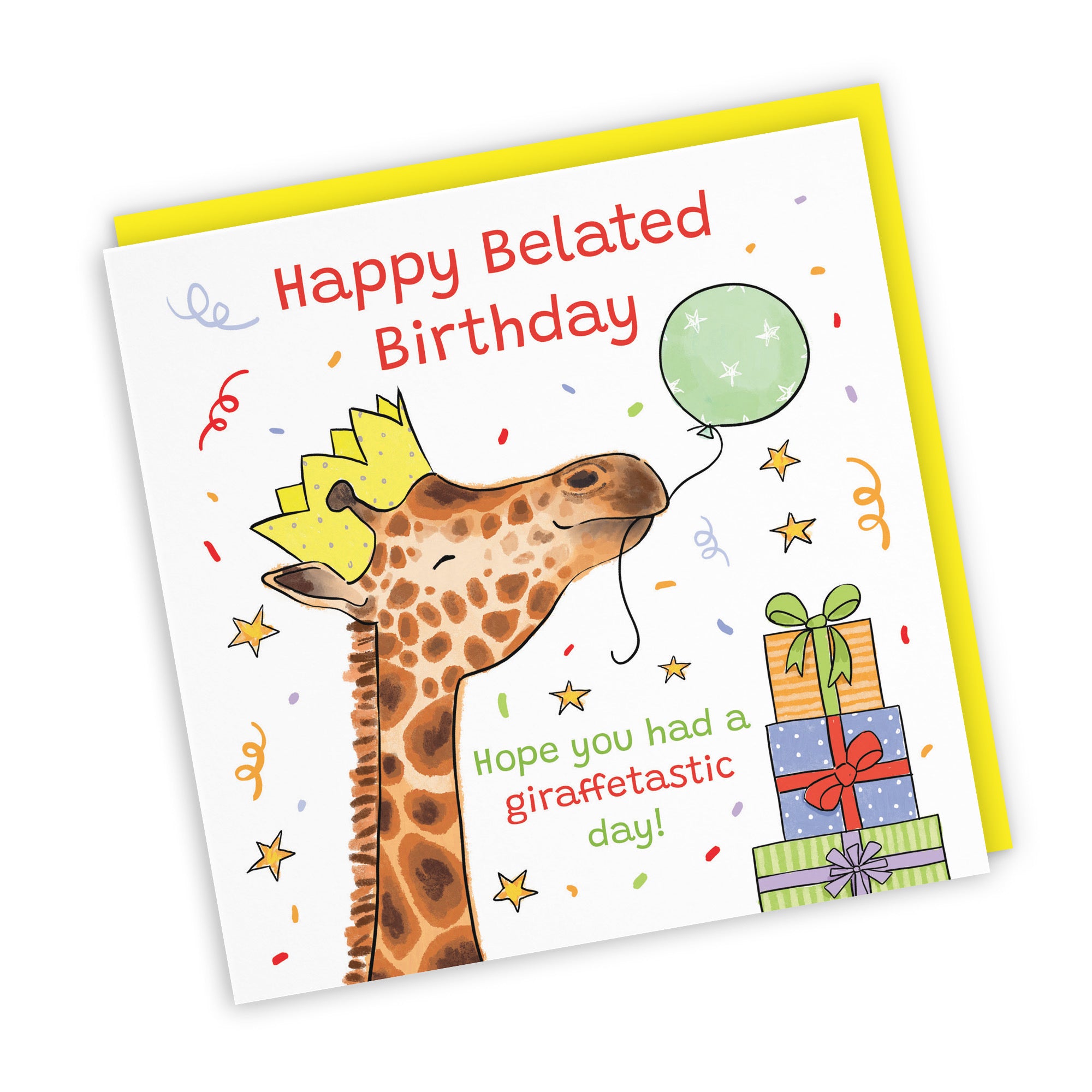 Belated Birthday Card Happy Giraffe Animal Party - Default Title (RM01420)