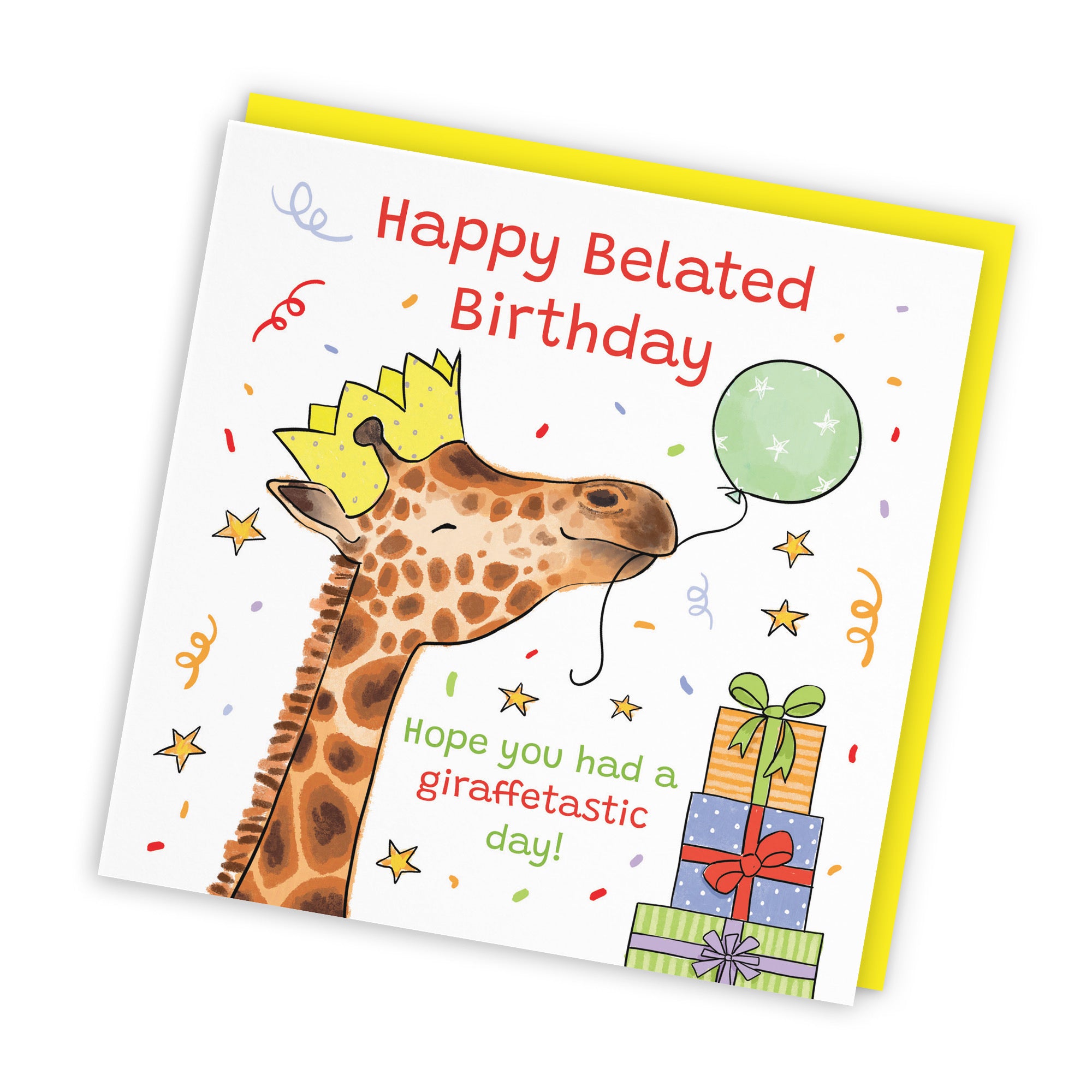 Belated Birthday Card Happy Giraffe Animal Party - Default Title (RM01420)