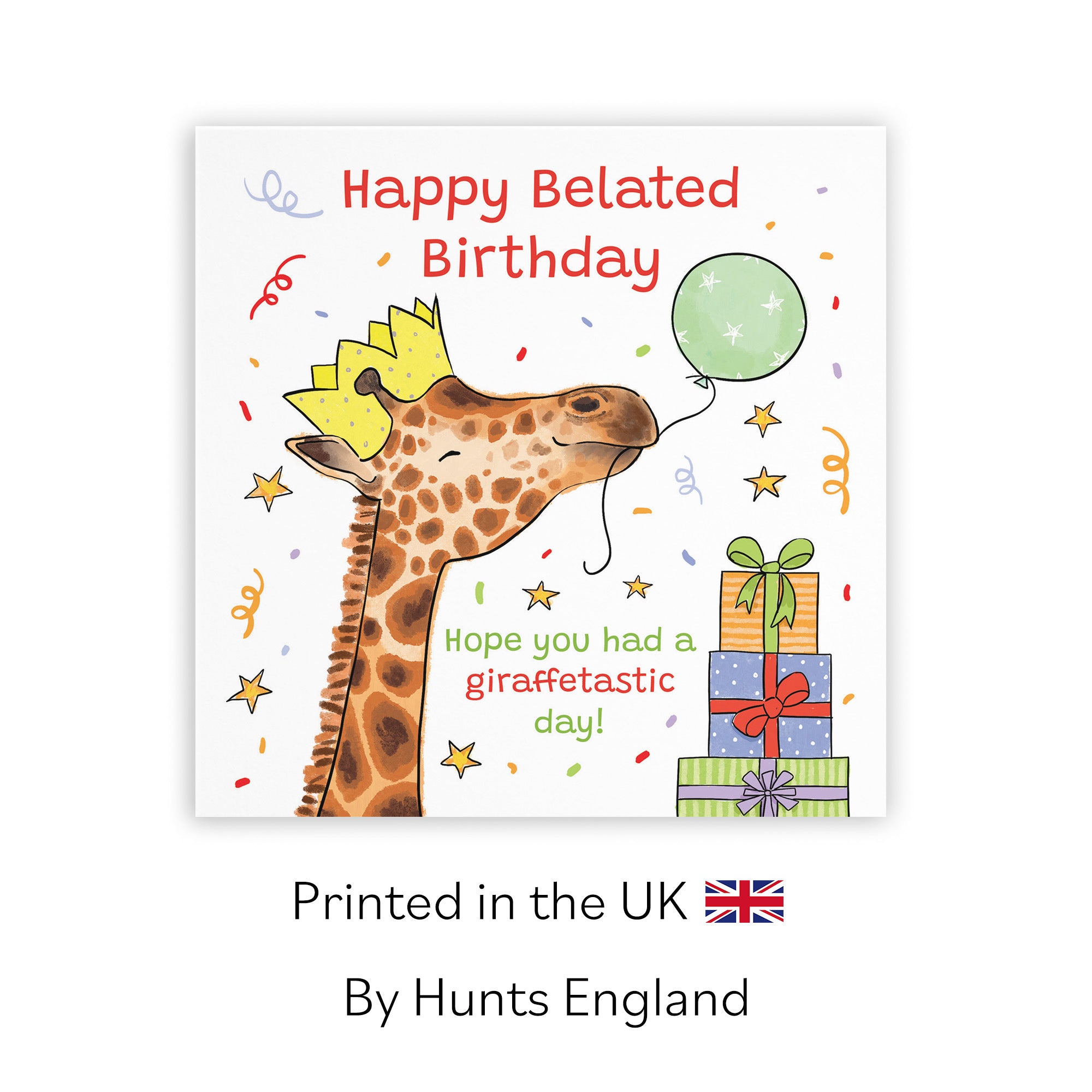 Belated Birthday Card Happy Giraffe Animal Party - Default Title (RM01420)
