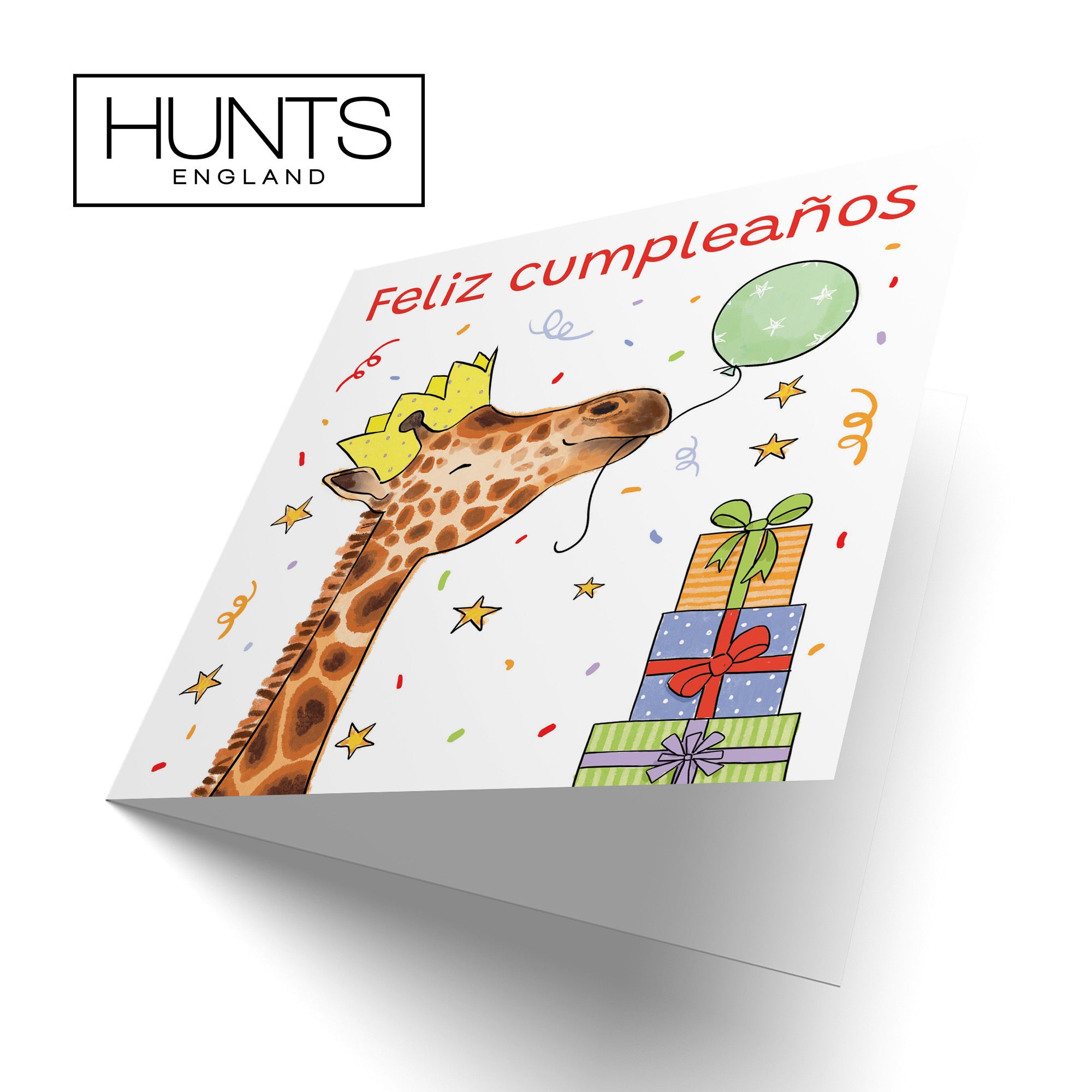Spanish Language Birthday Card Happy Giraffe Animal Party - Default Title (RM01429)