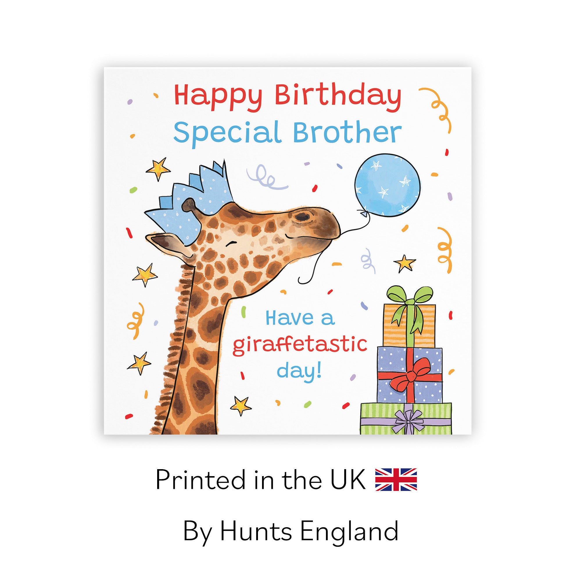 Brother Birthday Card Happy Giraffe Animal Party - Default Title (RM01432)