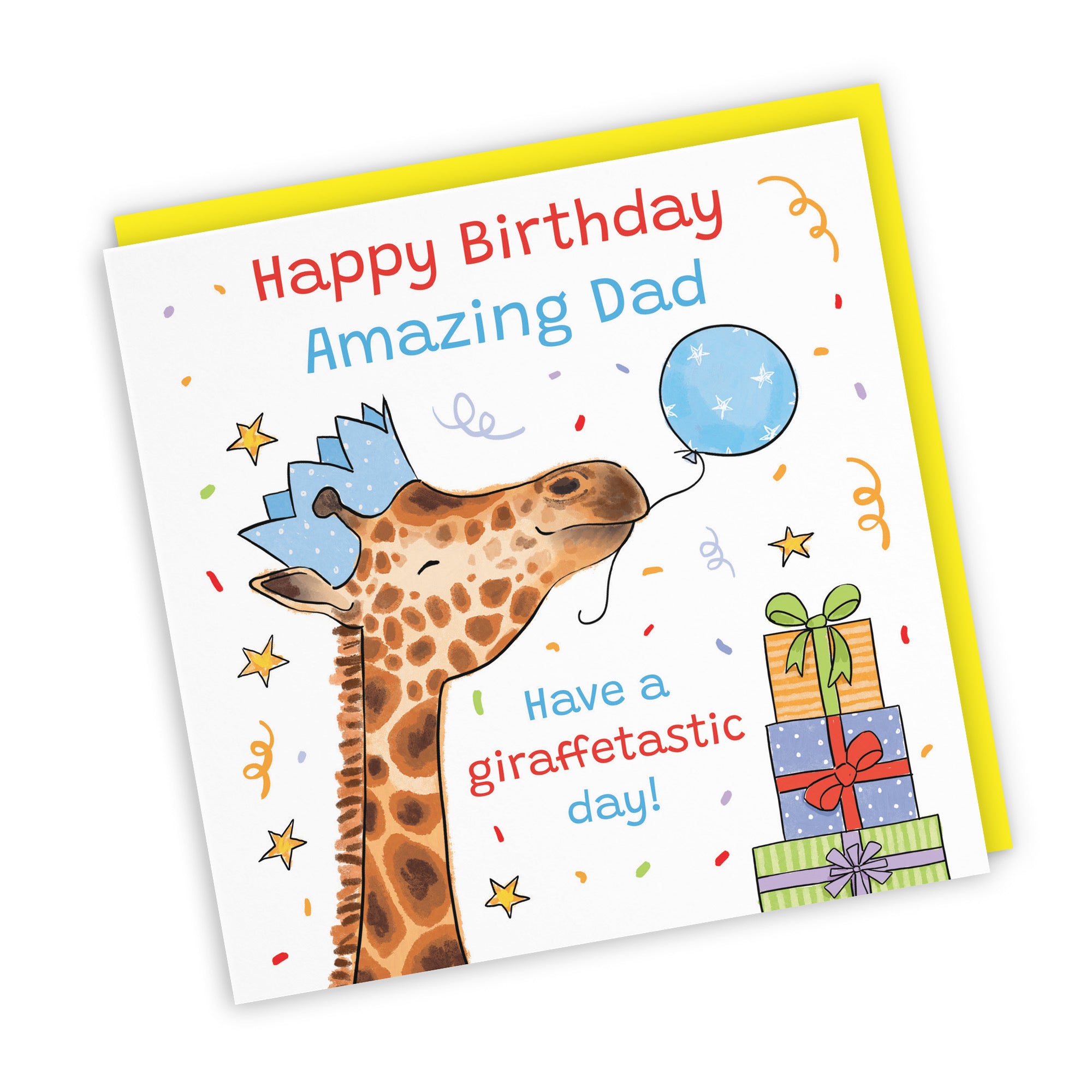 Dad Birthday Card Happy Giraffe Animal Party - Default Title (RM01436)