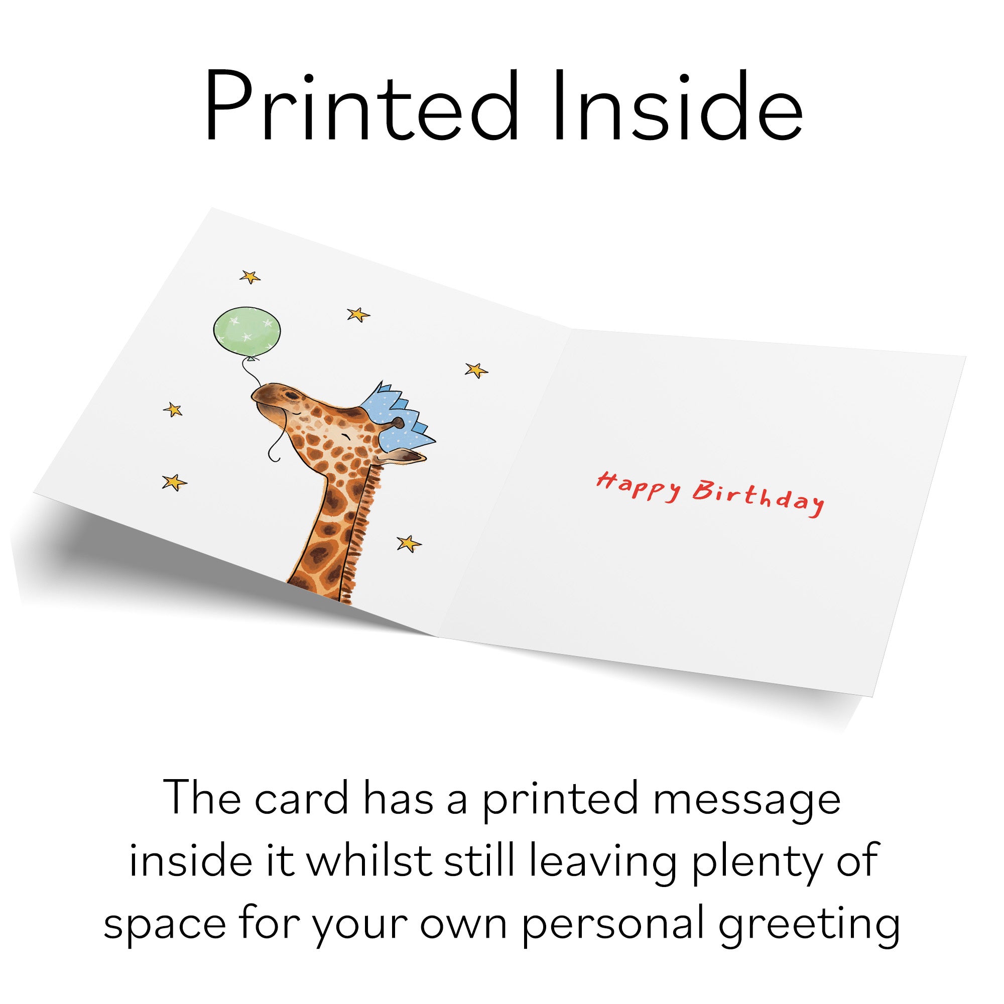 Dad Birthday Card Happy Giraffe Animal Party - Default Title (RM01436)