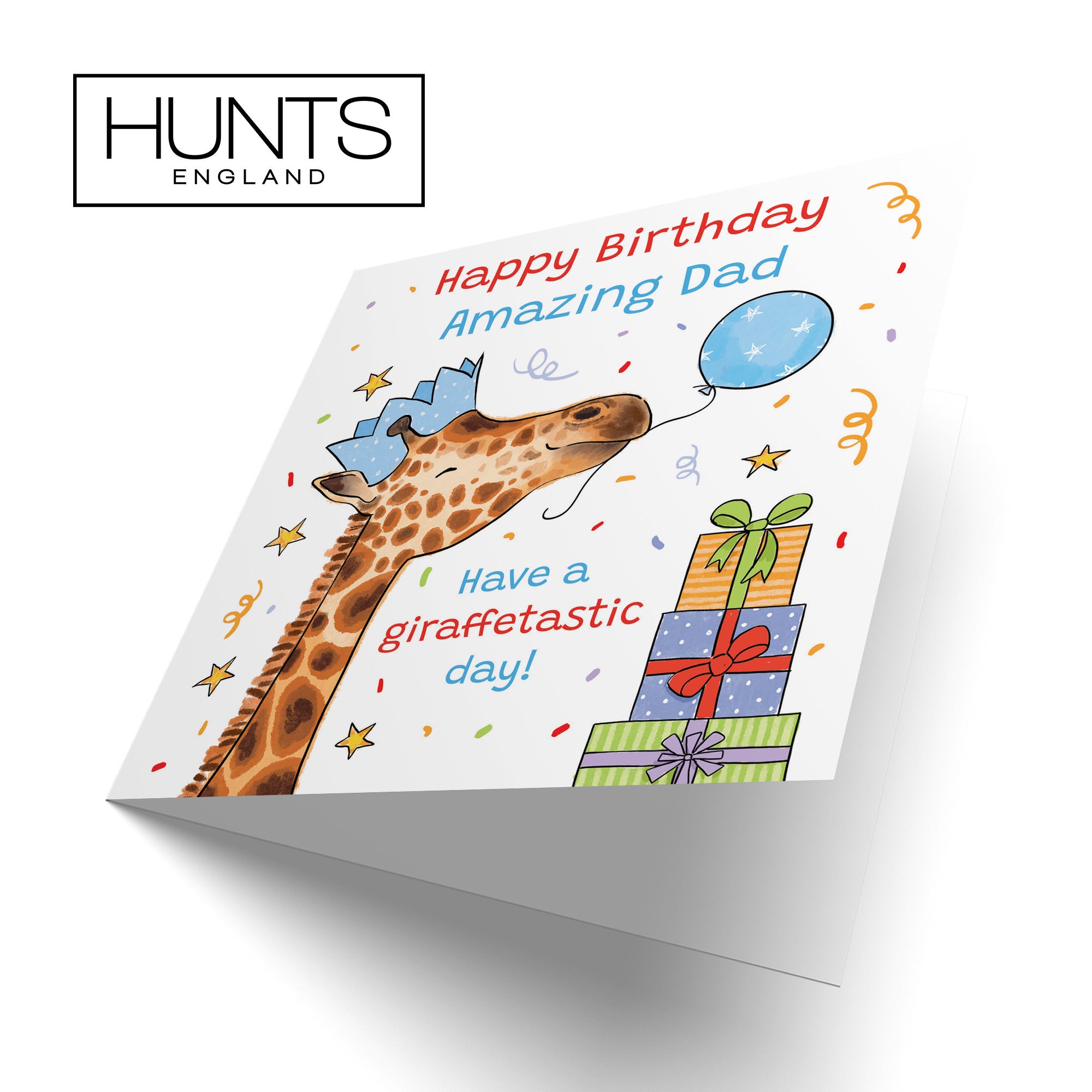 Dad Birthday Card Happy Giraffe Animal Party - Default Title (RM01436)