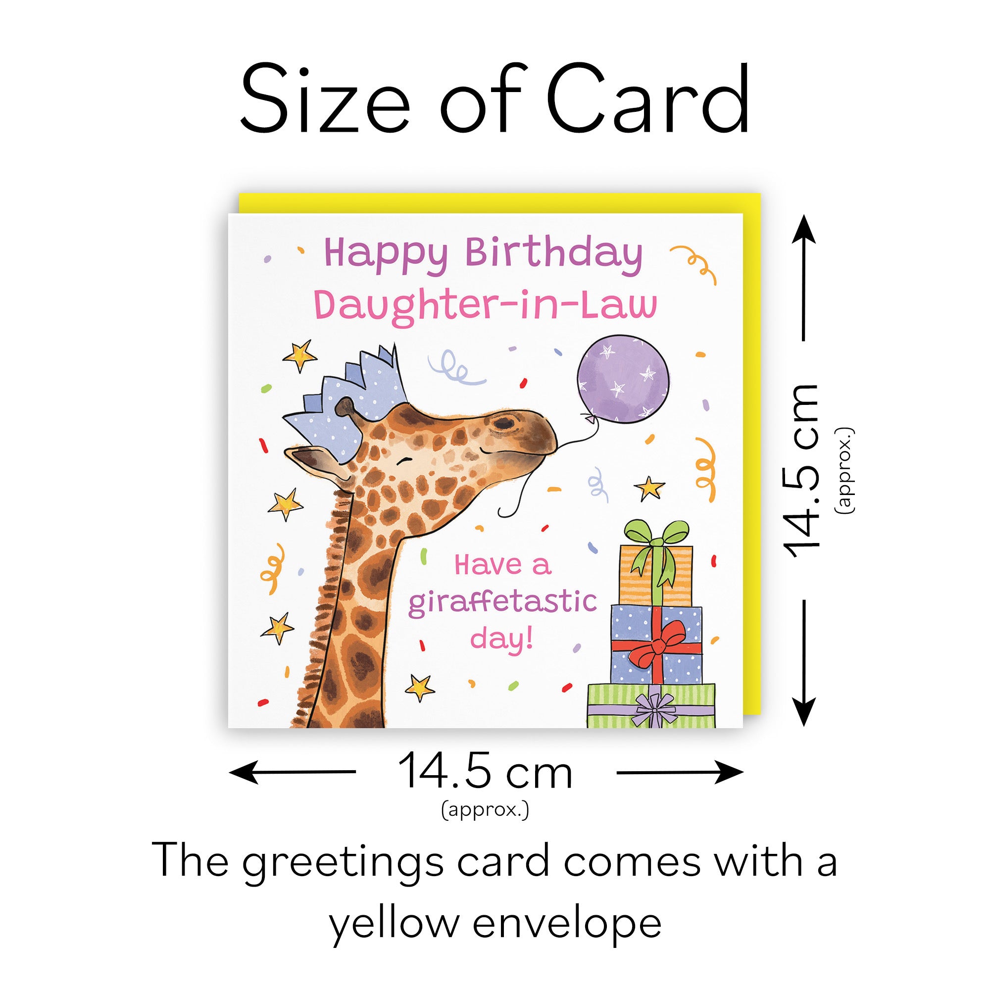 Daughter-in-Law Birthday Card Happy Giraffe Animal Party - Default Title (RM01440)