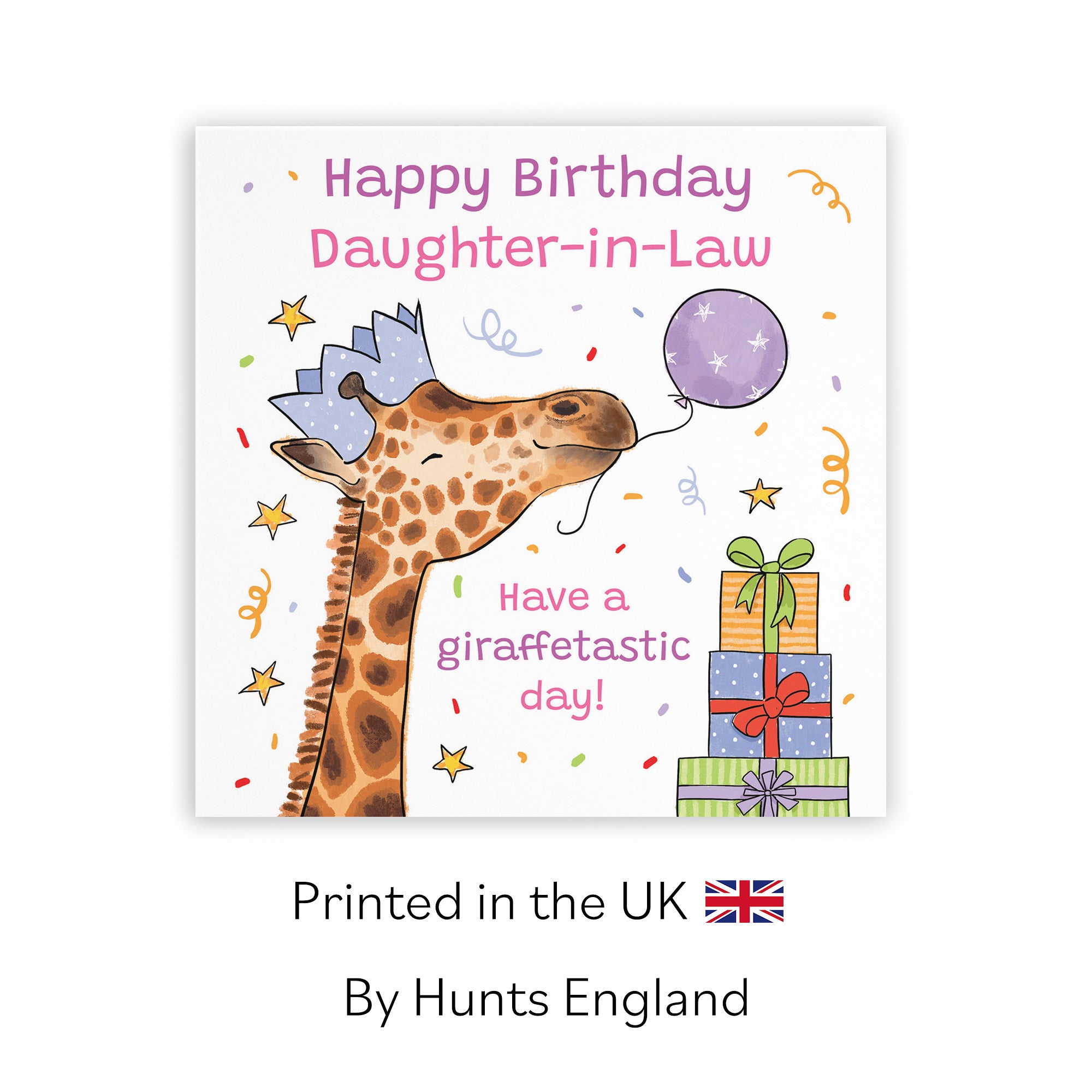 Daughter-in-Law Birthday Card Happy Giraffe Animal Party - Default Title (RM01440)