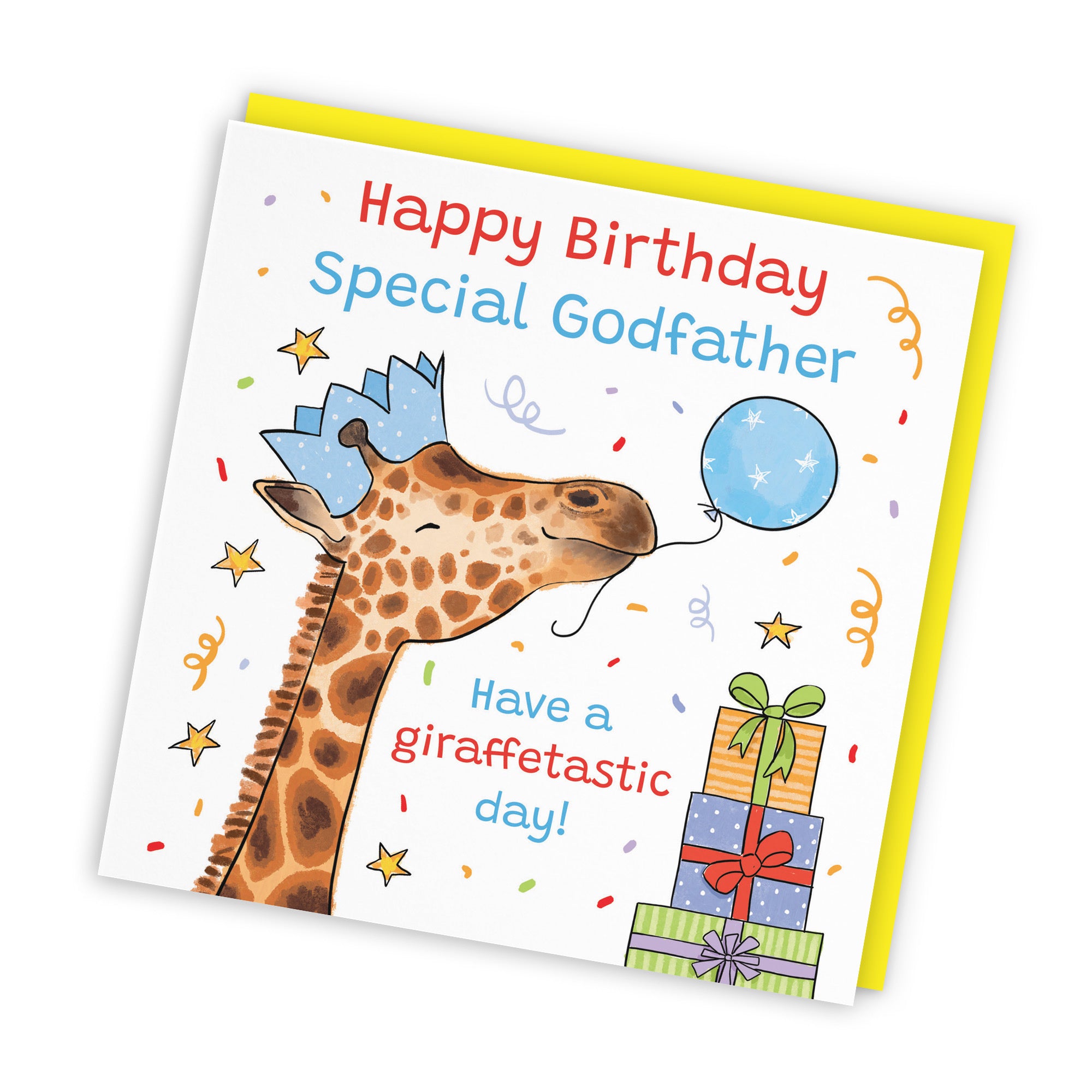 Godfather Birthday Card Happy Giraffe Animal Party - Default Title (RM01443)
