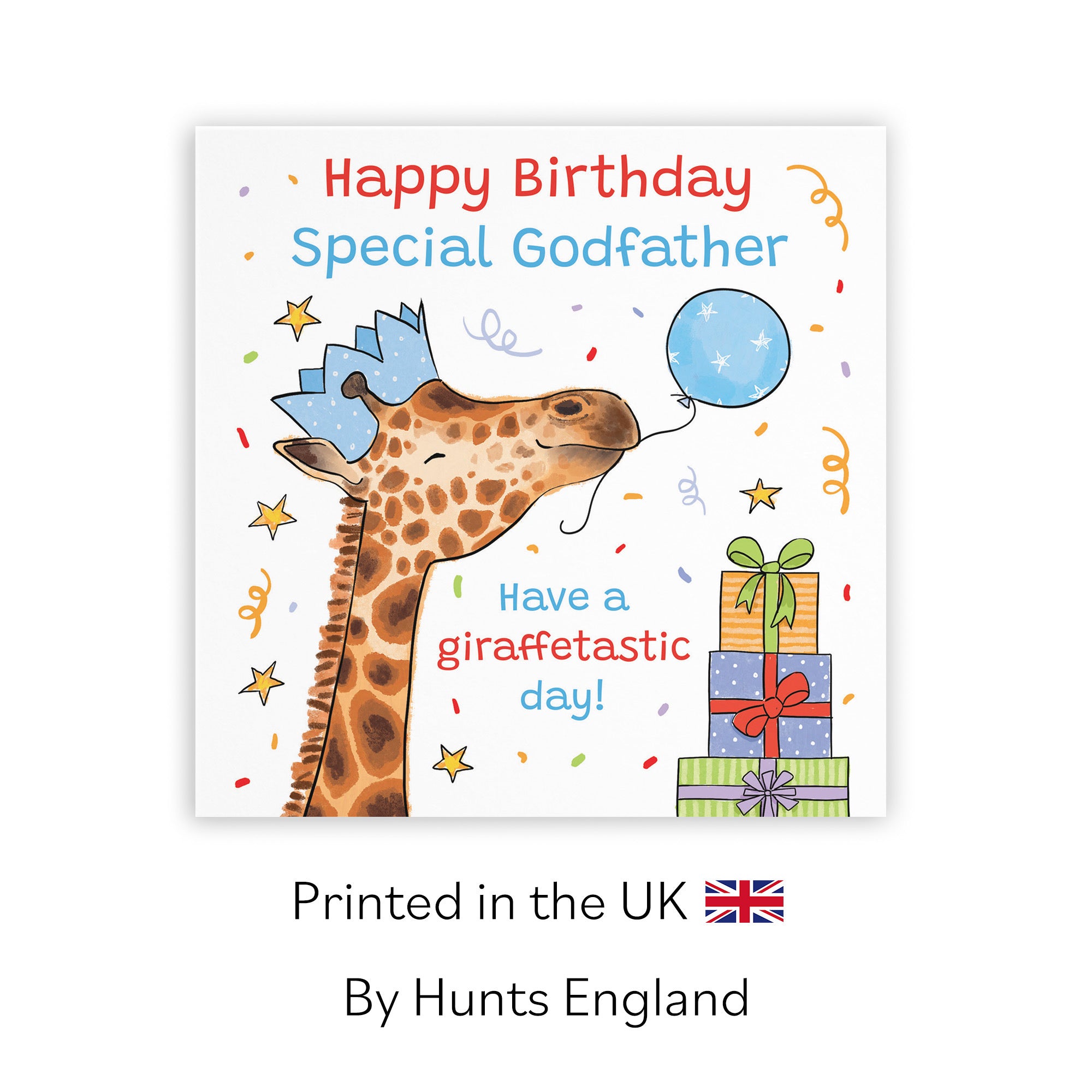 Godfather Birthday Card Happy Giraffe Animal Party - Default Title (RM01443)