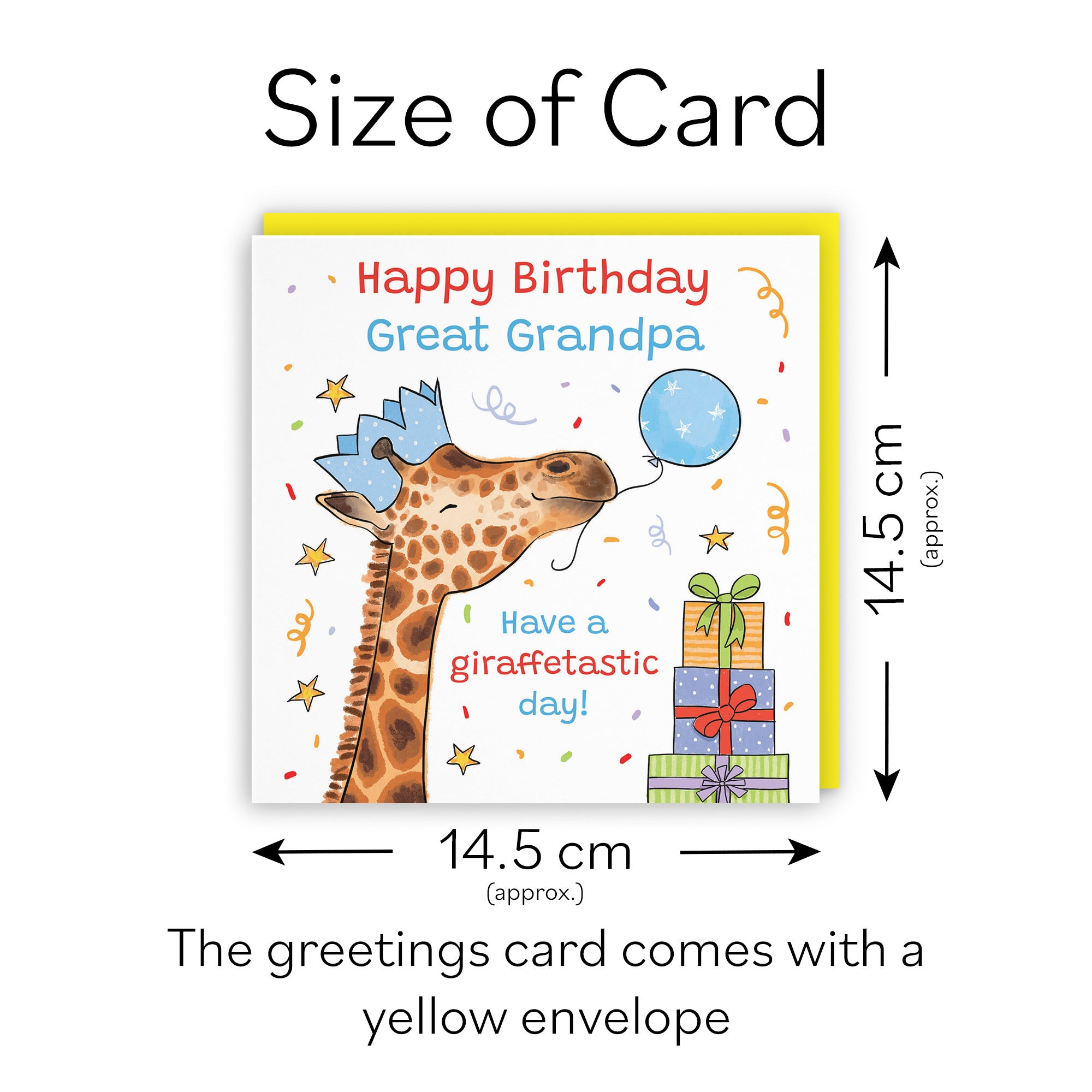 Great Grandpa Birthday Card Happy Giraffe Animal Party - Default Title (RM01454)